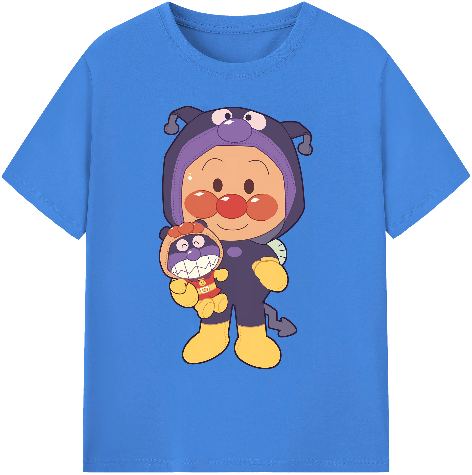（画像用） アンパンマン Anpanman 綿100％ メンズ半袖Tシャツ｜肌触りやわらか＆通気性