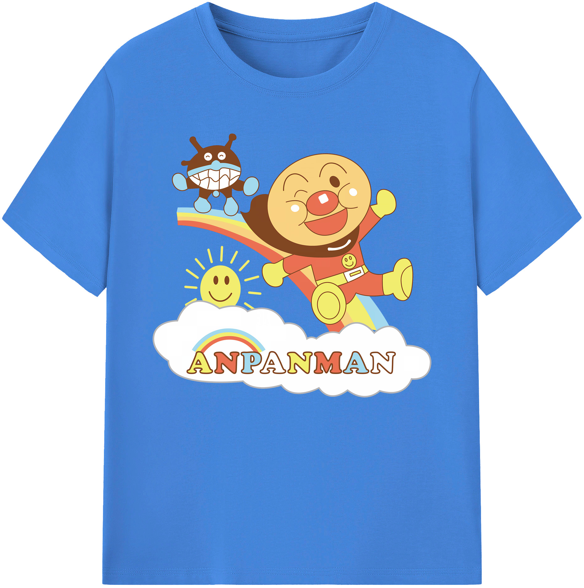 （画像用） アンパンマン Anpanman 綿100％ メンズ半袖Tシャツ｜肌触りやわらか＆通気性