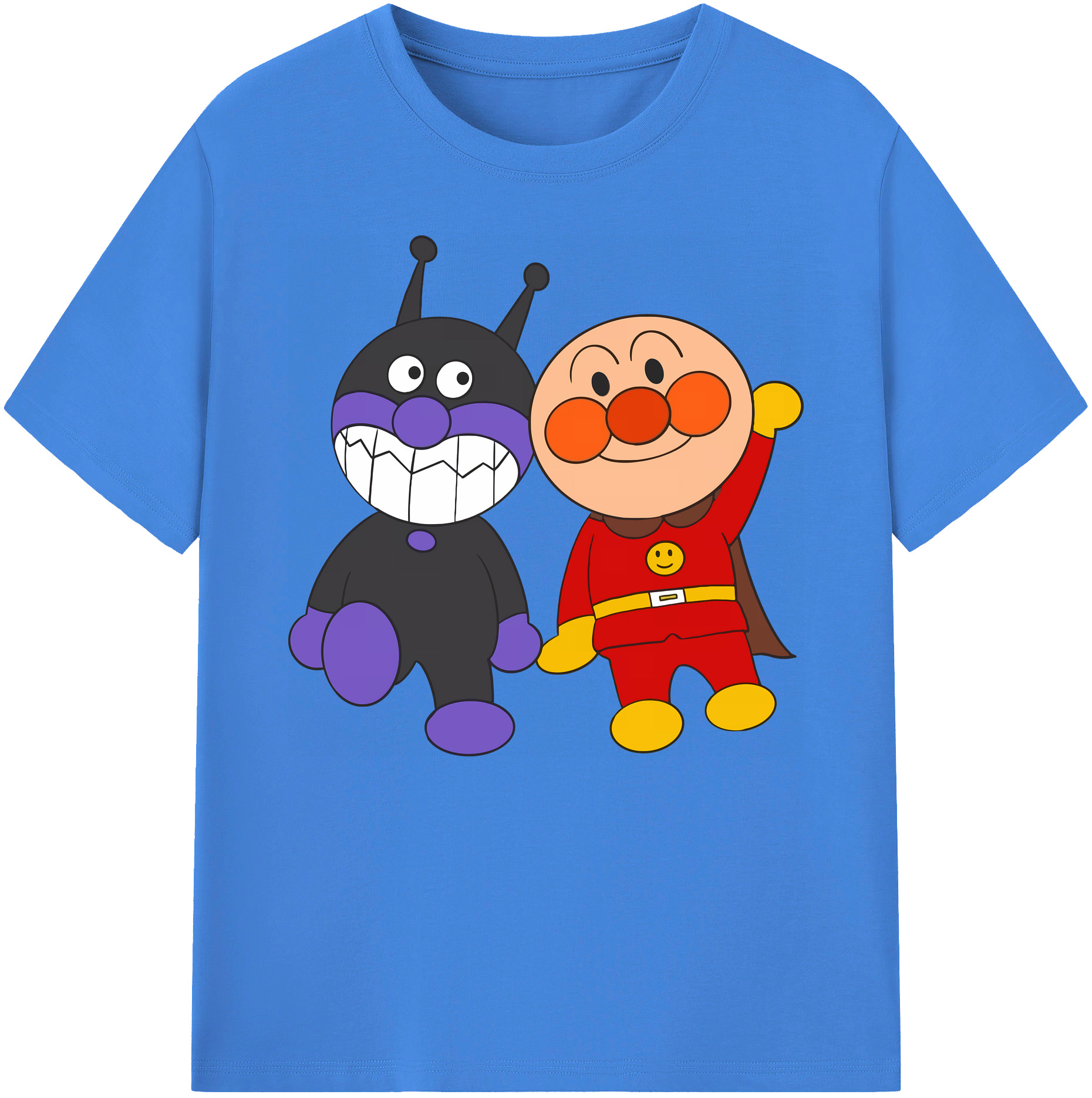 （画像用） アンパンマン Anpanman 綿100％ メンズ半袖Tシャツ｜肌触りやわらか＆通気性