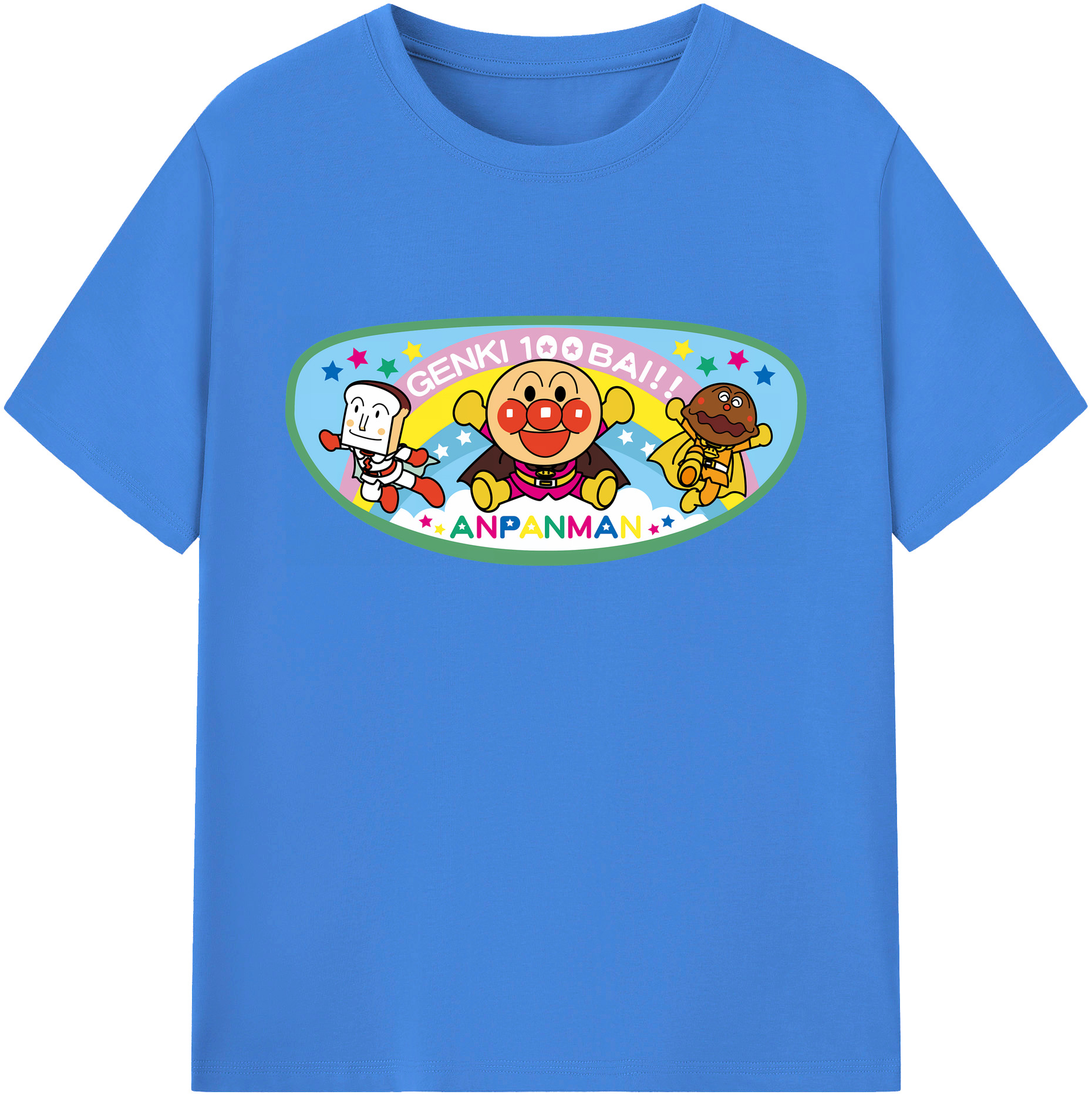 （画像用） アンパンマン Anpanman 綿100％ メンズ半袖Tシャツ｜肌触りやわらか＆通気性