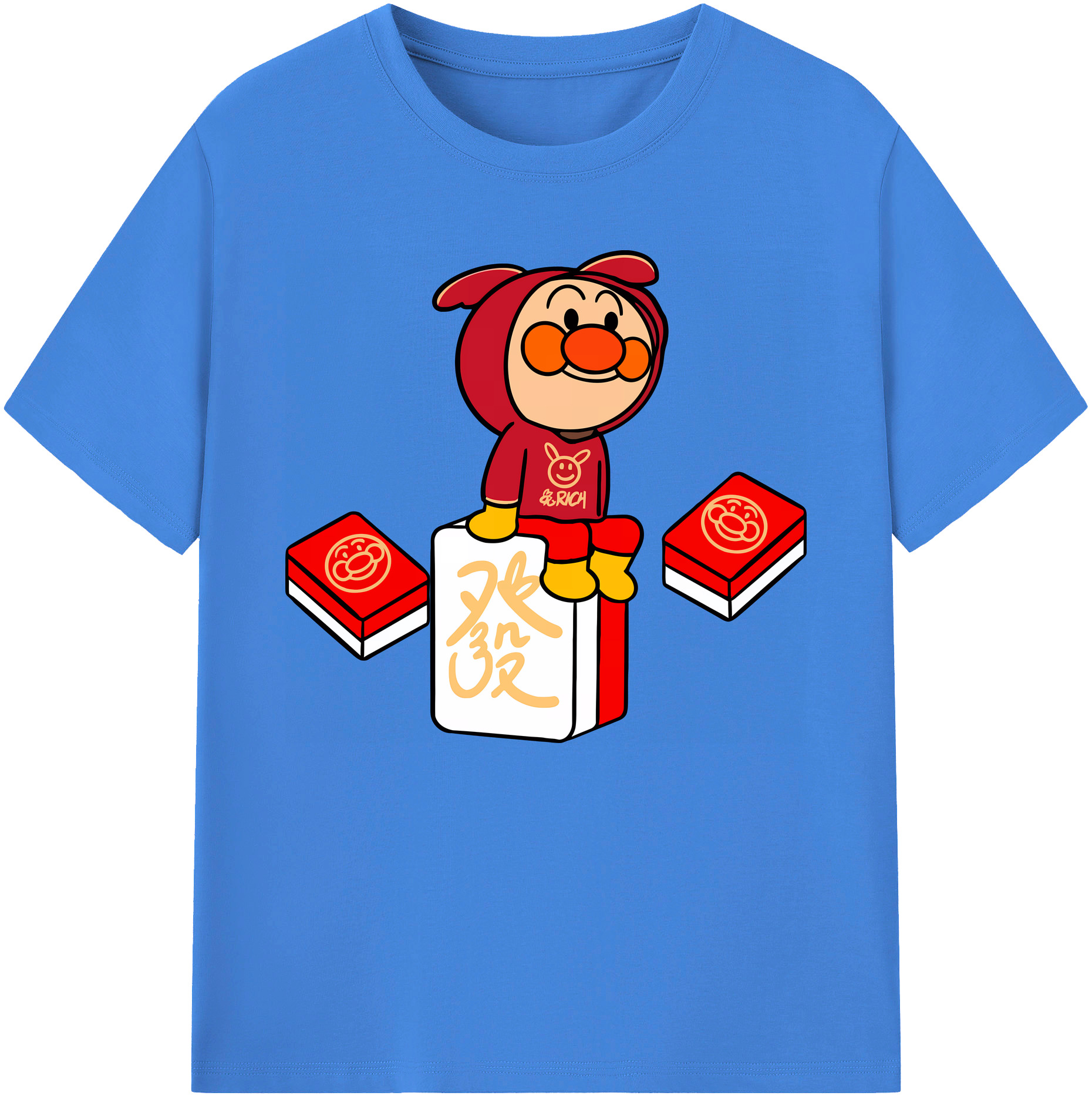 （画像用） アンパンマン Anpanman 綿100％ メンズ半袖Tシャツ｜肌触りやわらか＆通気性