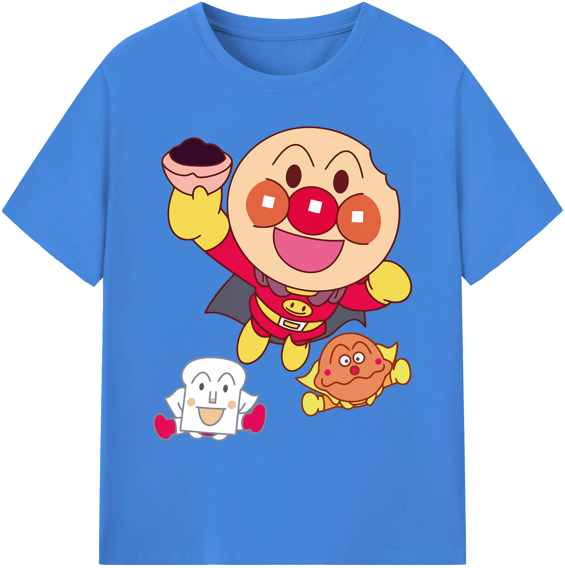 （画像用） アンパンマン Anpanman 綿100％ メンズ半袖Tシャツ｜肌触りやわらか＆通気性