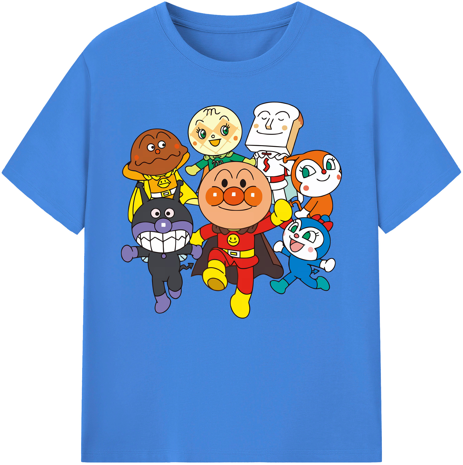 （画像用） アンパンマン Anpanman 綿100％ メンズ半袖Tシャツ｜肌触りやわらか＆通気性