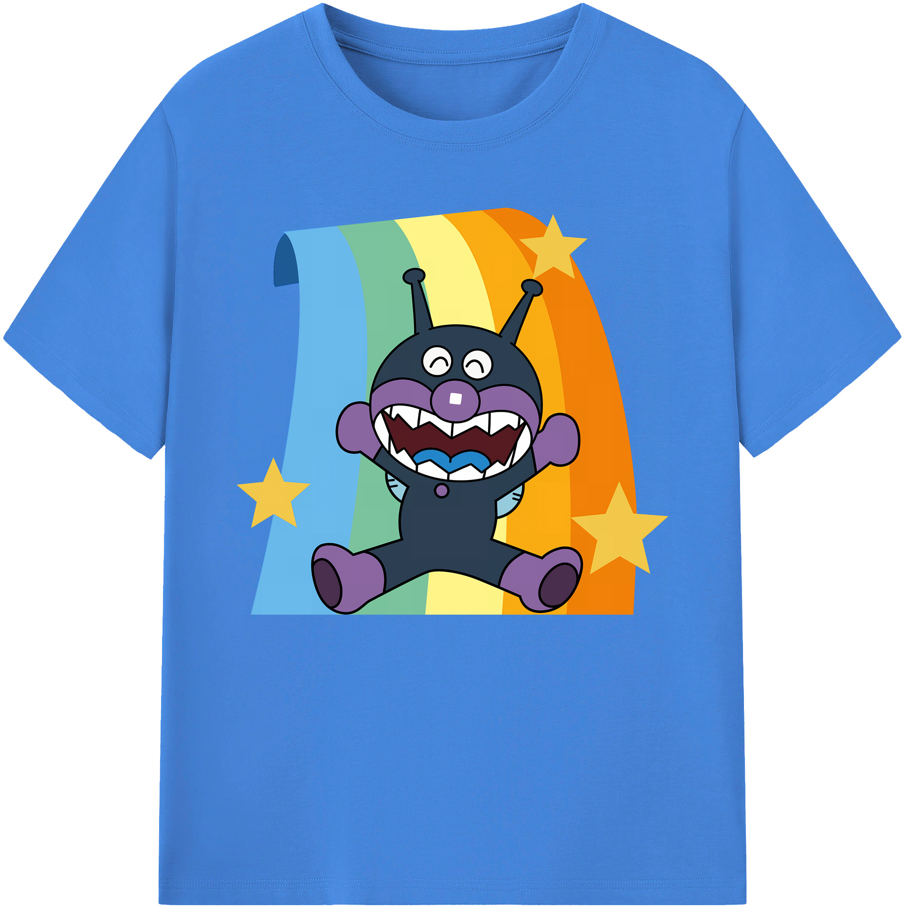 （画像用） アンパンマン Anpanman 綿100％ メンズ半袖Tシャツ｜肌触りやわらか＆通気性