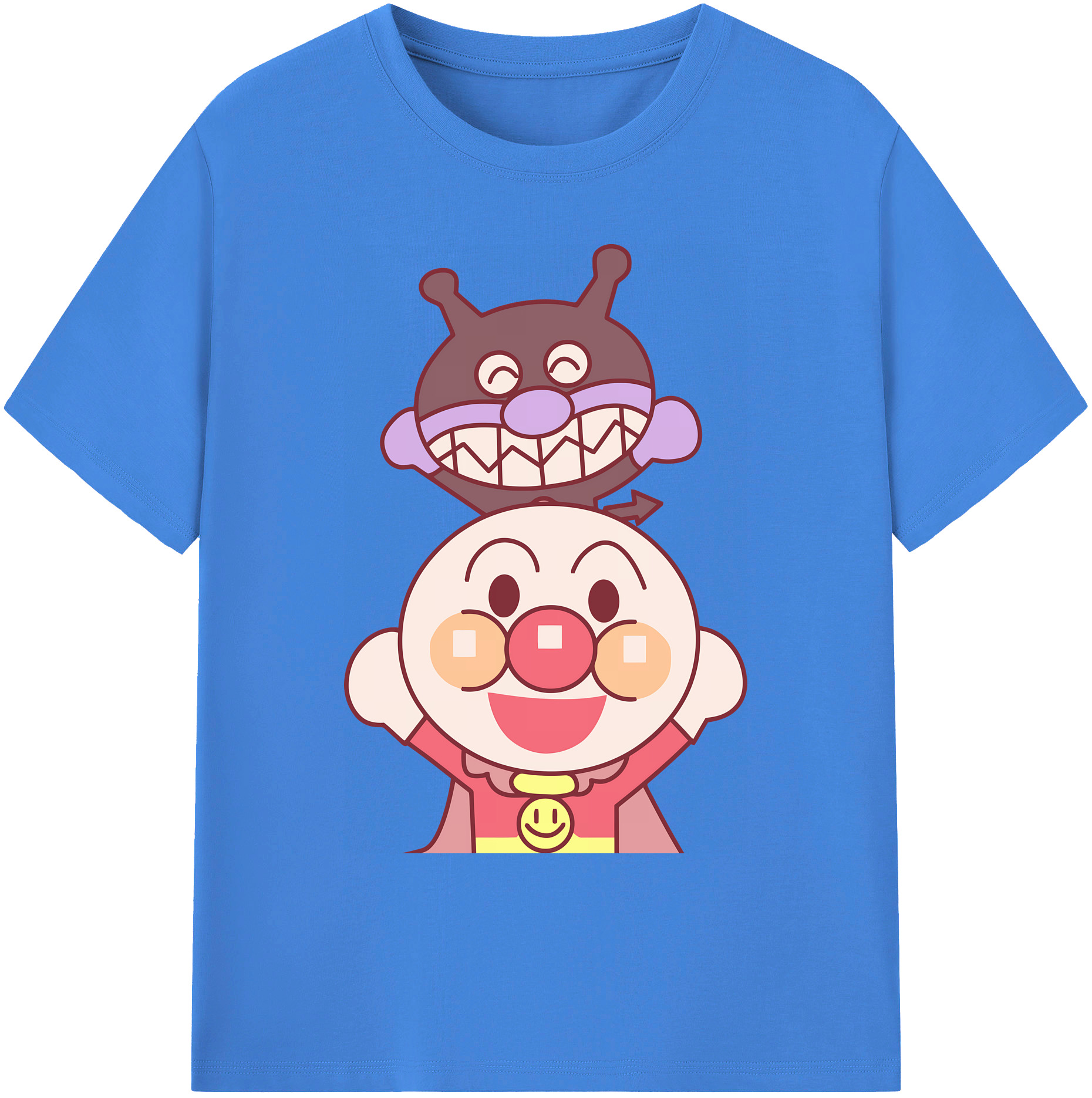 （画像用） アンパンマン Anpanman 綿100％ メンズ半袖Tシャツ｜肌触りやわらか＆通気性