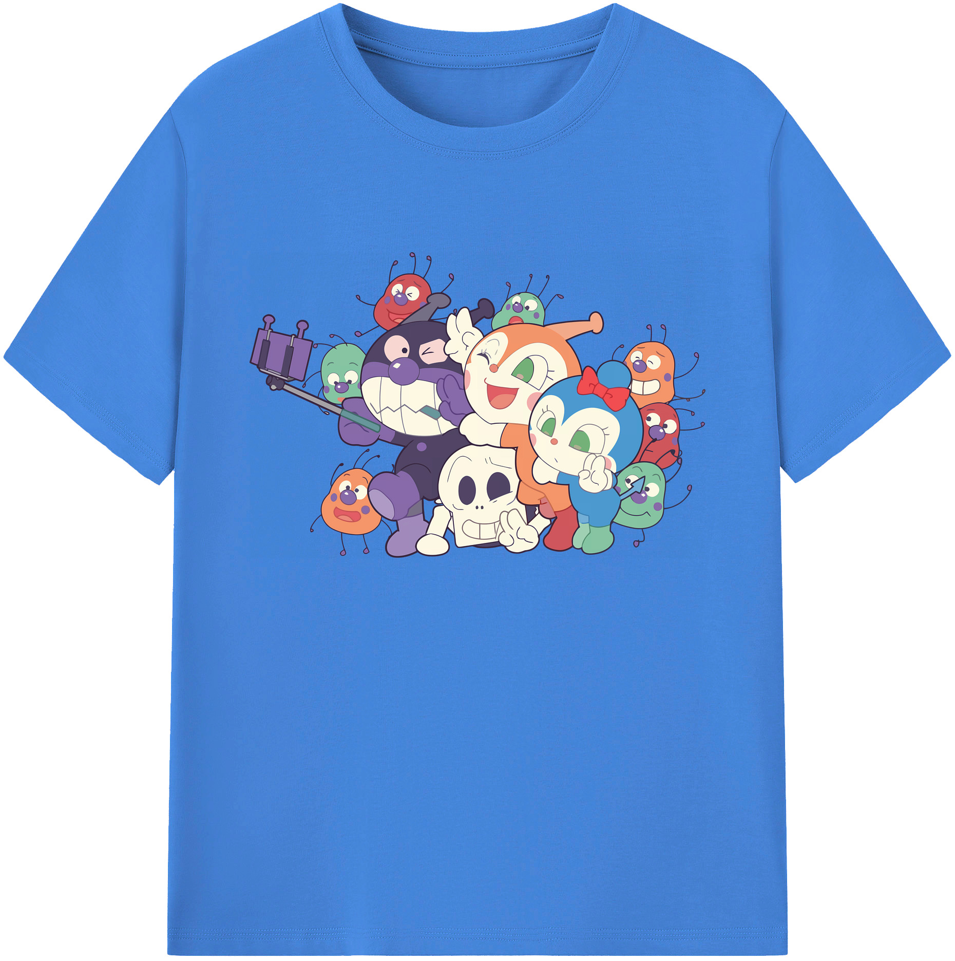 （画像用） アンパンマン Anpanman 綿100％ メンズ半袖Tシャツ｜肌触りやわらか＆通気性