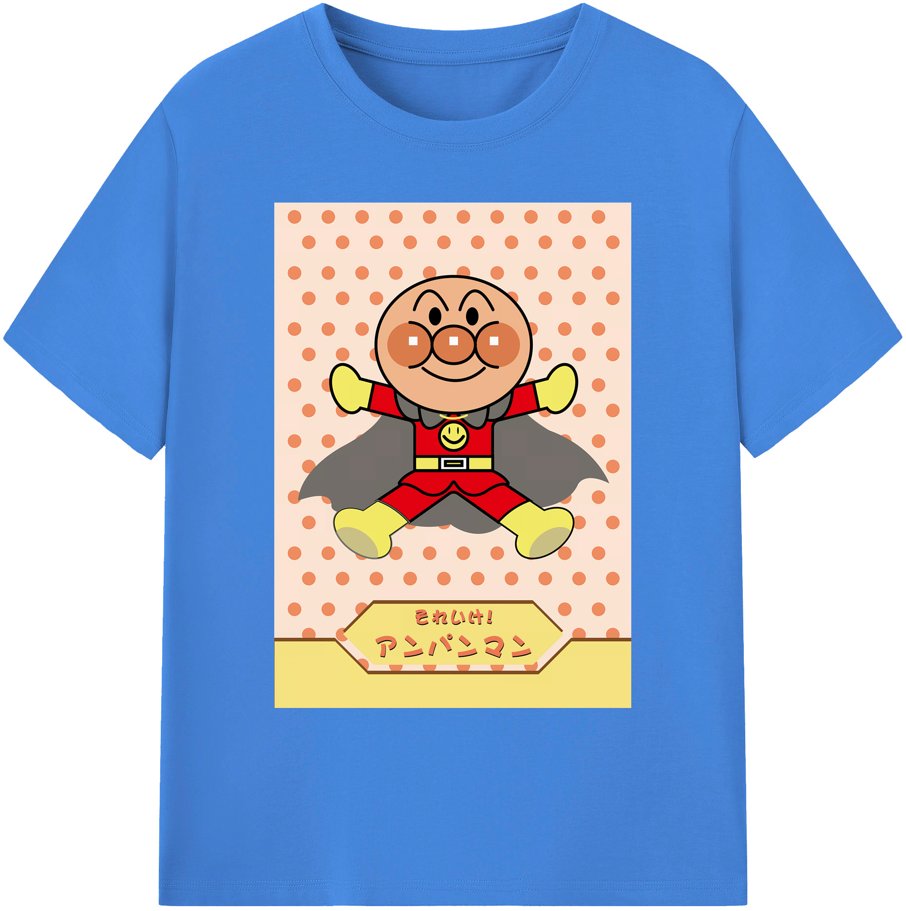 （画像用） アンパンマン Anpanman 綿100％ メンズ半袖Tシャツ｜肌触りやわらか＆通気性