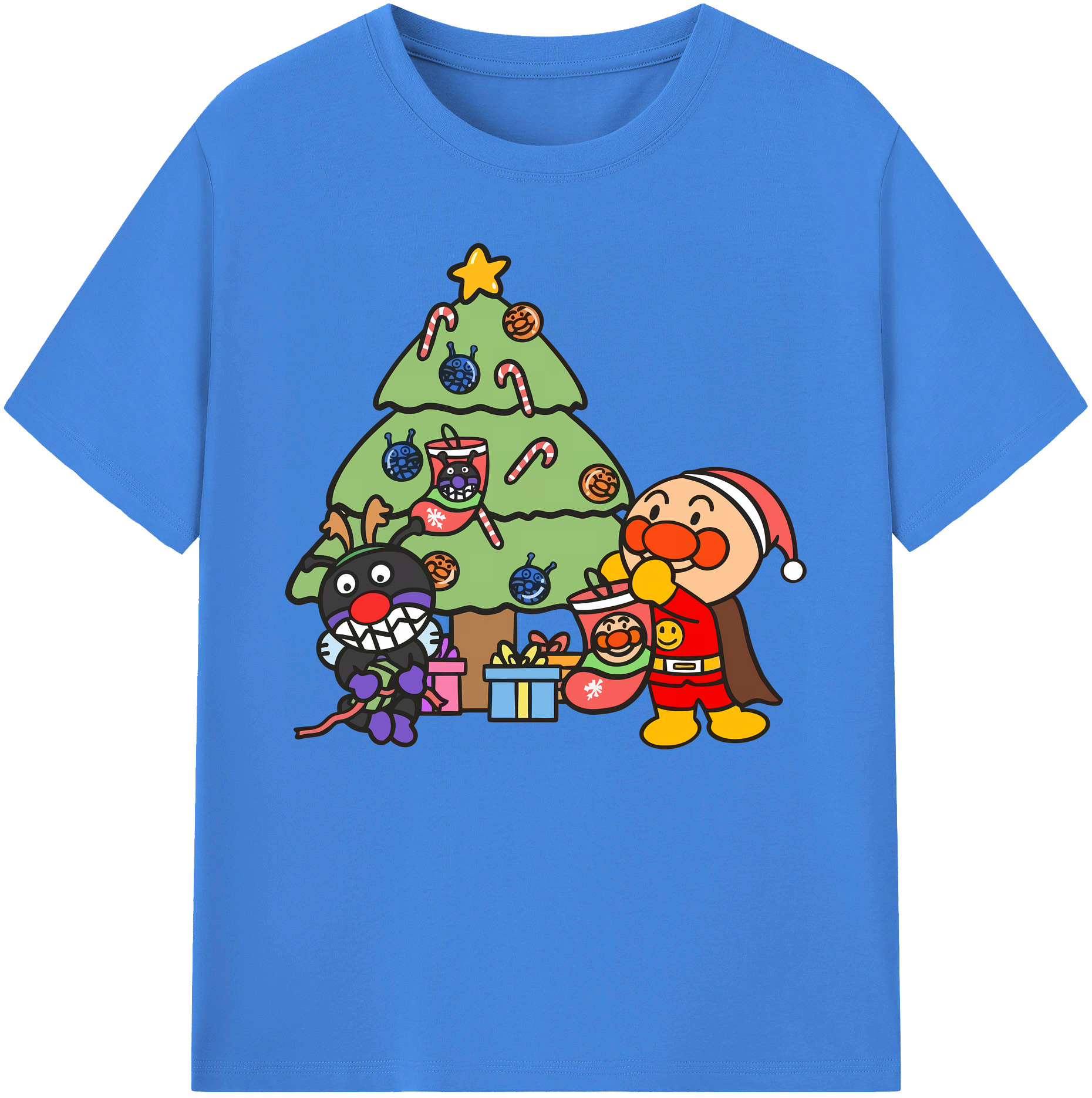 （画像用） アンパンマン Anpanman 綿100％ メンズ半袖Tシャツ｜肌触りやわらか＆通気性