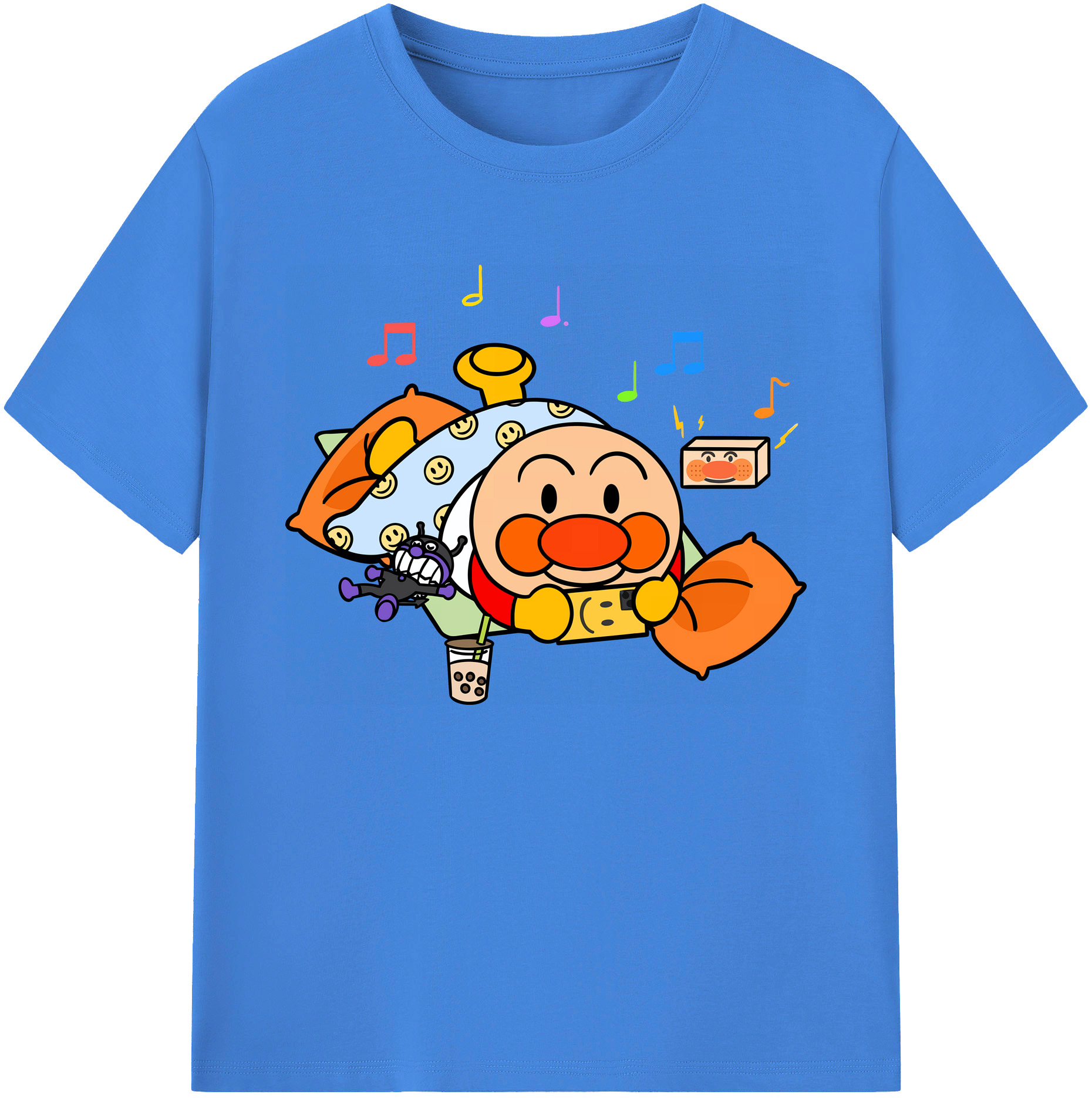 （画像用） アンパンマン Anpanman 綿100％ メンズ半袖Tシャツ｜肌触りやわらか＆通気性