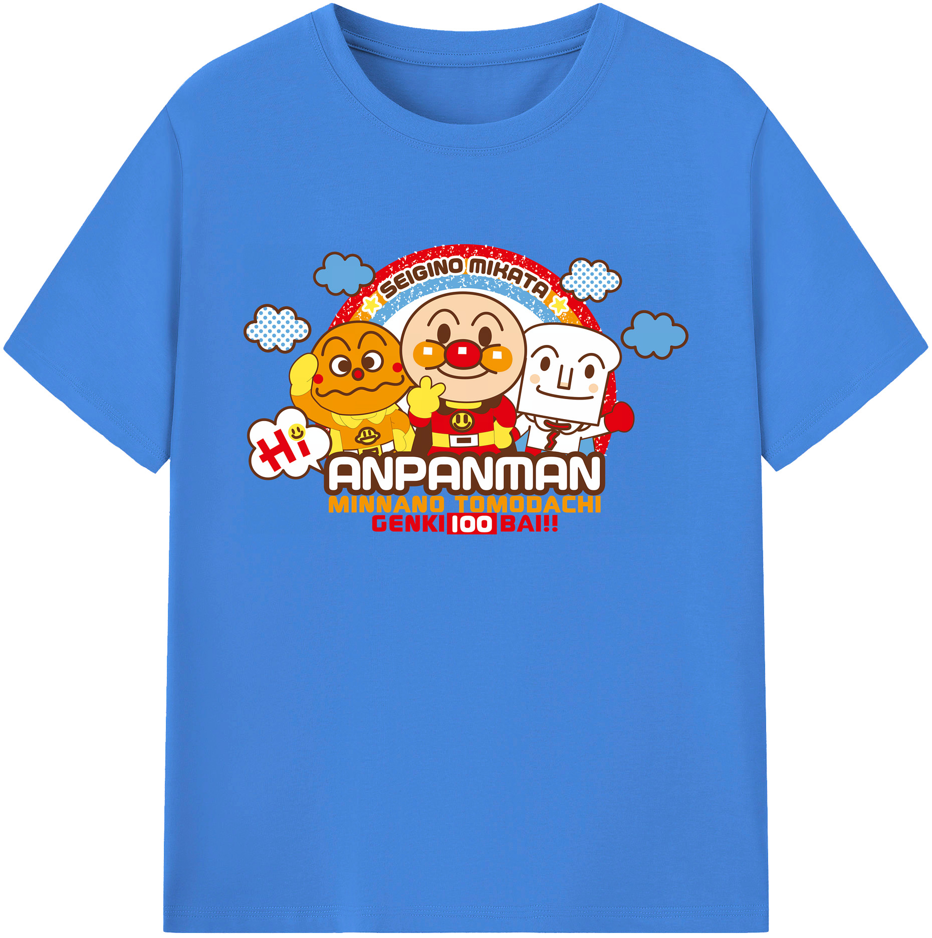 （画像用） アンパンマン Anpanman 綿100％ メンズ半袖Tシャツ｜肌触りやわらか＆通気性
