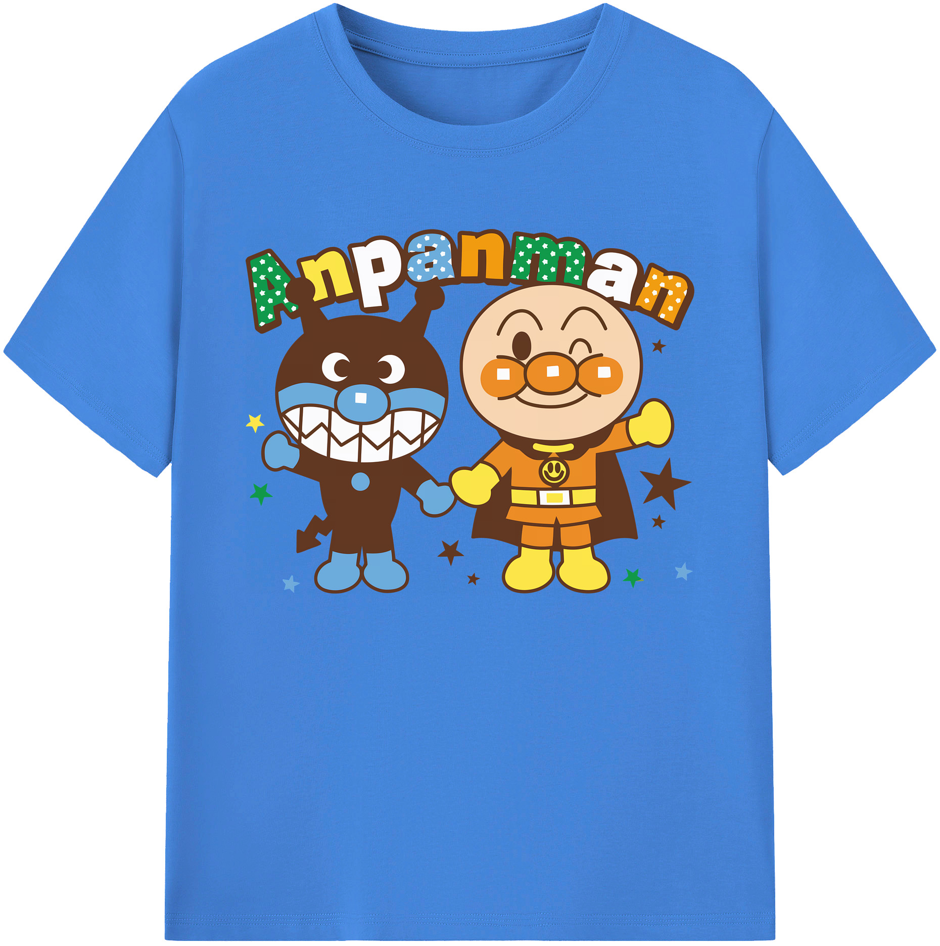 （画像用） アンパンマン Anpanman 綿100％ メンズ半袖Tシャツ｜肌触りやわらか＆通気性