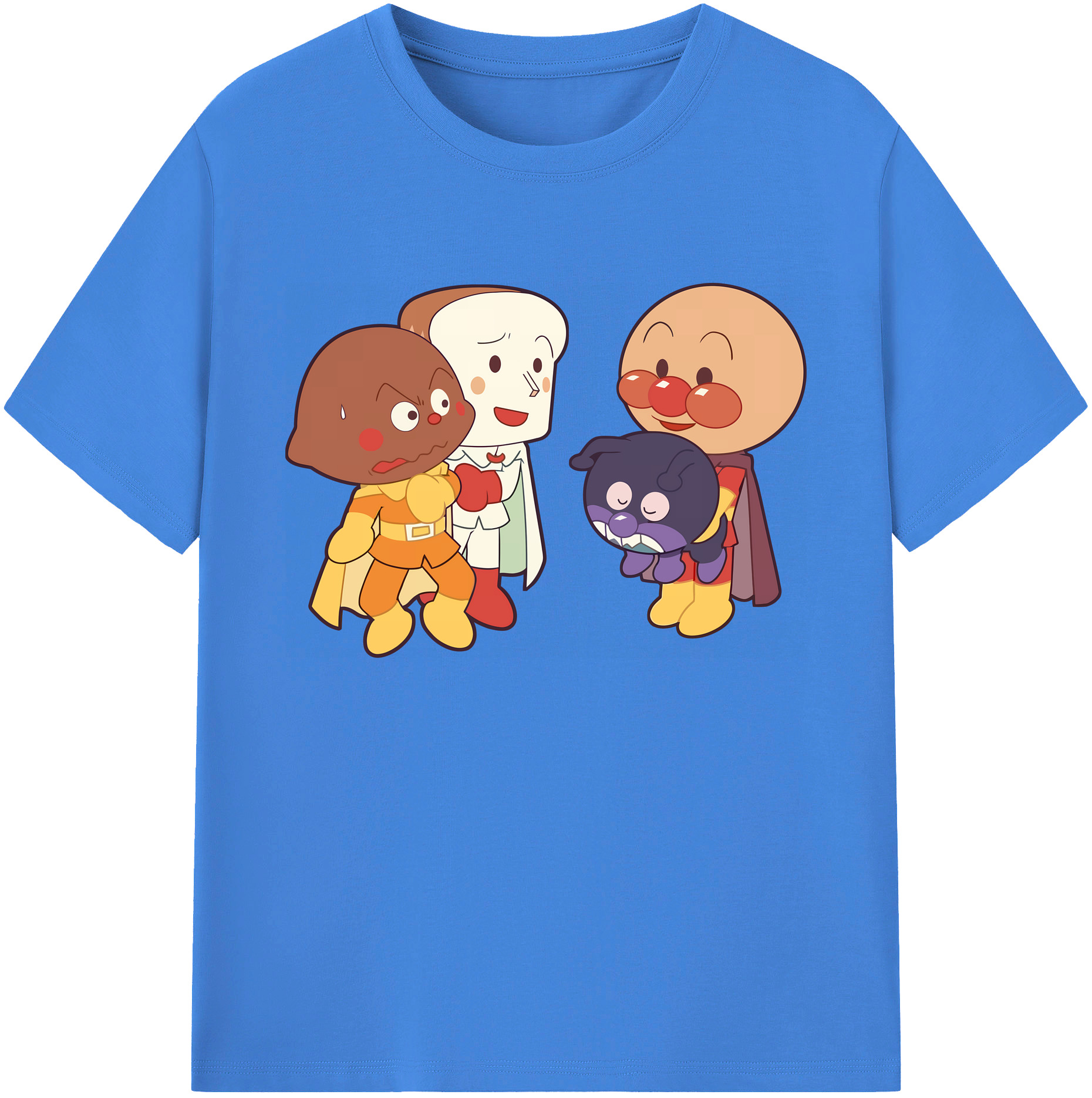 （画像用） アンパンマン Anpanman 綿100％ メンズ半袖Tシャツ｜肌触りやわらか＆通気性