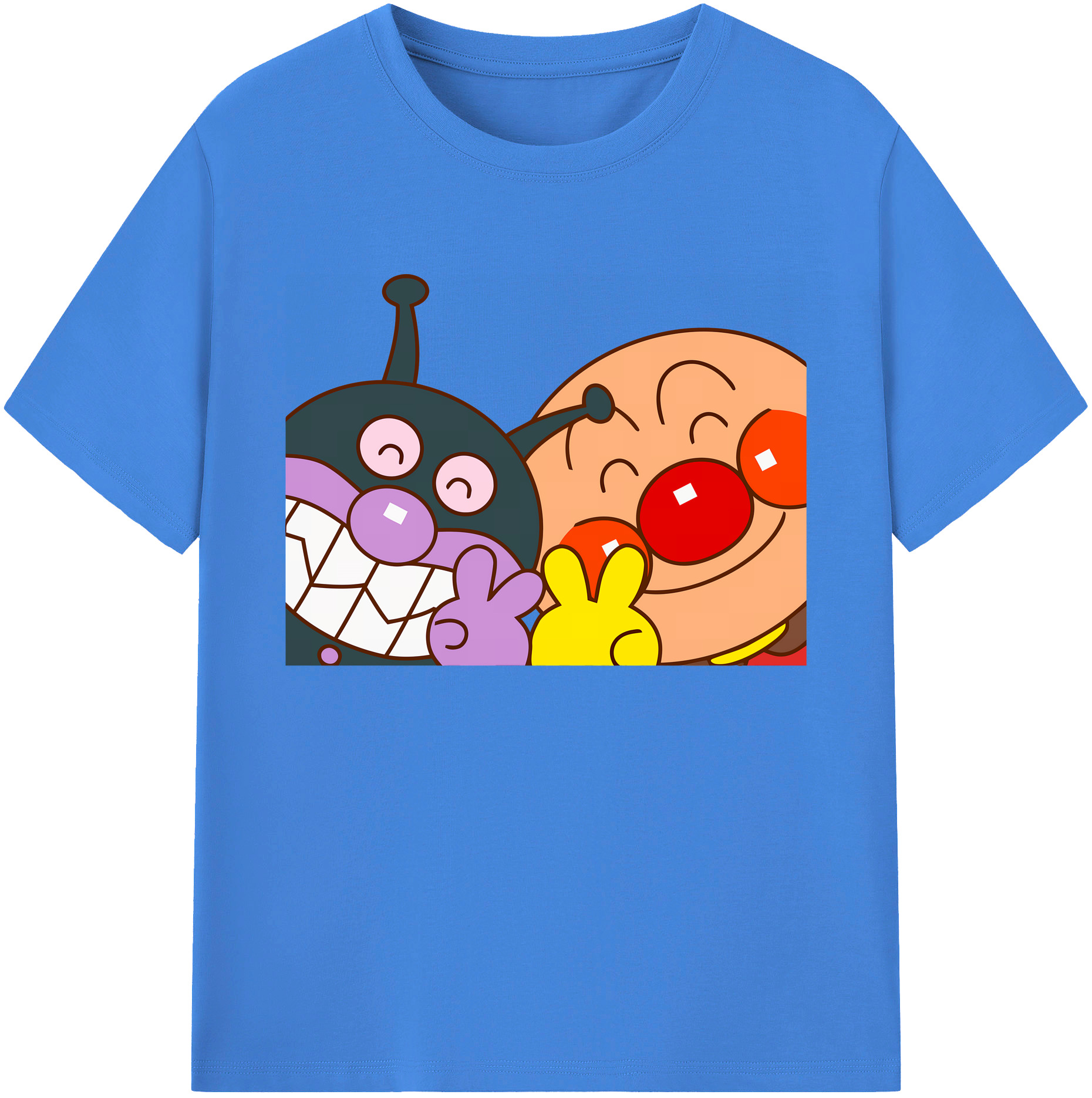 （画像用） アンパンマン Anpanman 綿100％ メンズ半袖Tシャツ｜肌触りやわらか＆通気性