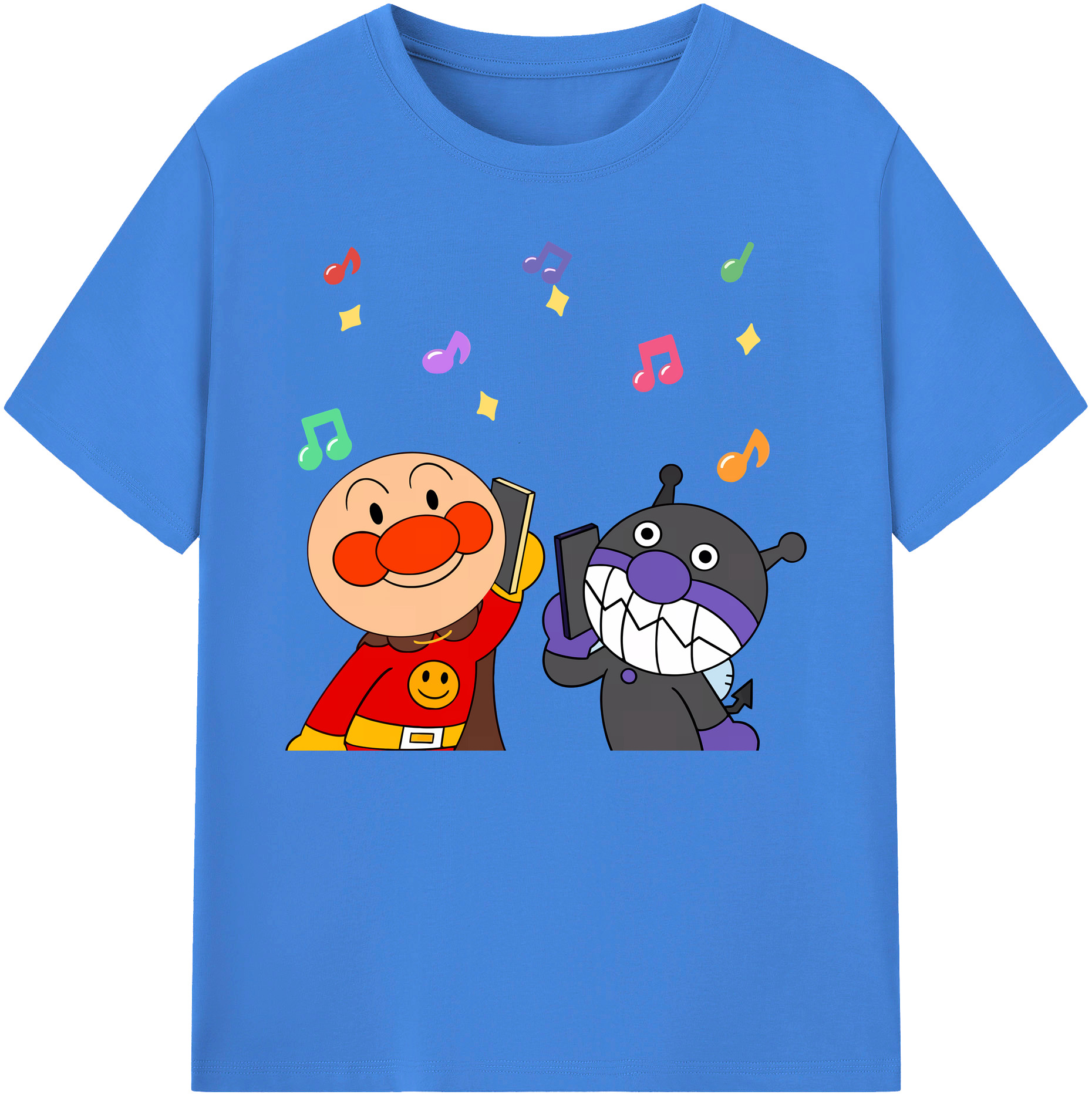 （画像用） アンパンマン Anpanman 綿100％ メンズ半袖Tシャツ｜肌触りやわらか＆通気性