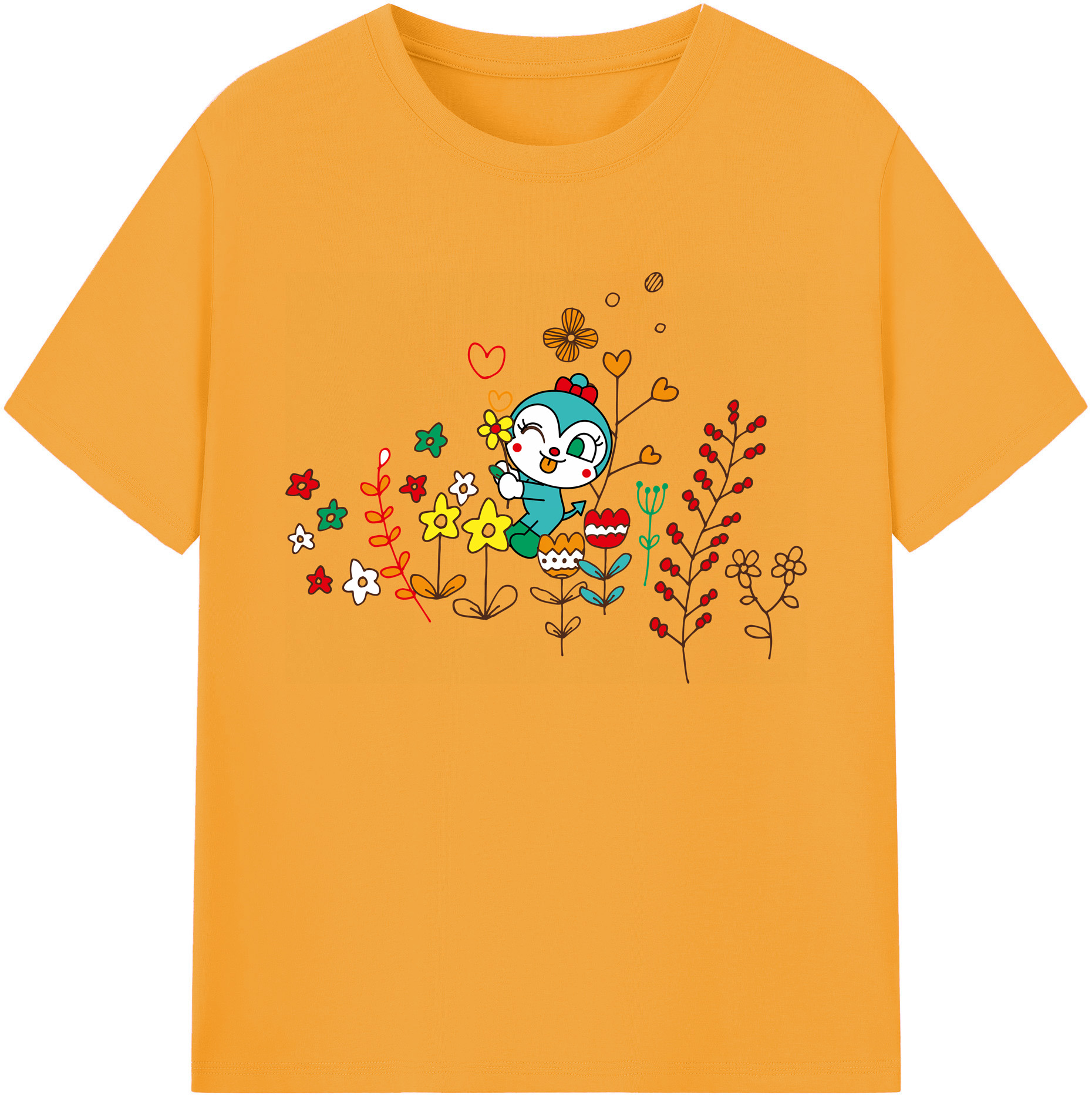 （画像用） アンパンマン Anpanman 綿100％ メンズ半袖Tシャツ｜肌触りやわらか＆通気性