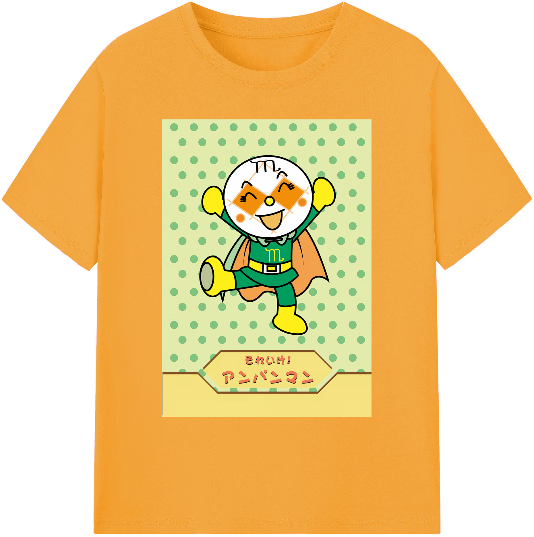 （画像用） アンパンマン Anpanman 綿100％ メンズ半袖Tシャツ｜肌触りやわらか＆通気性