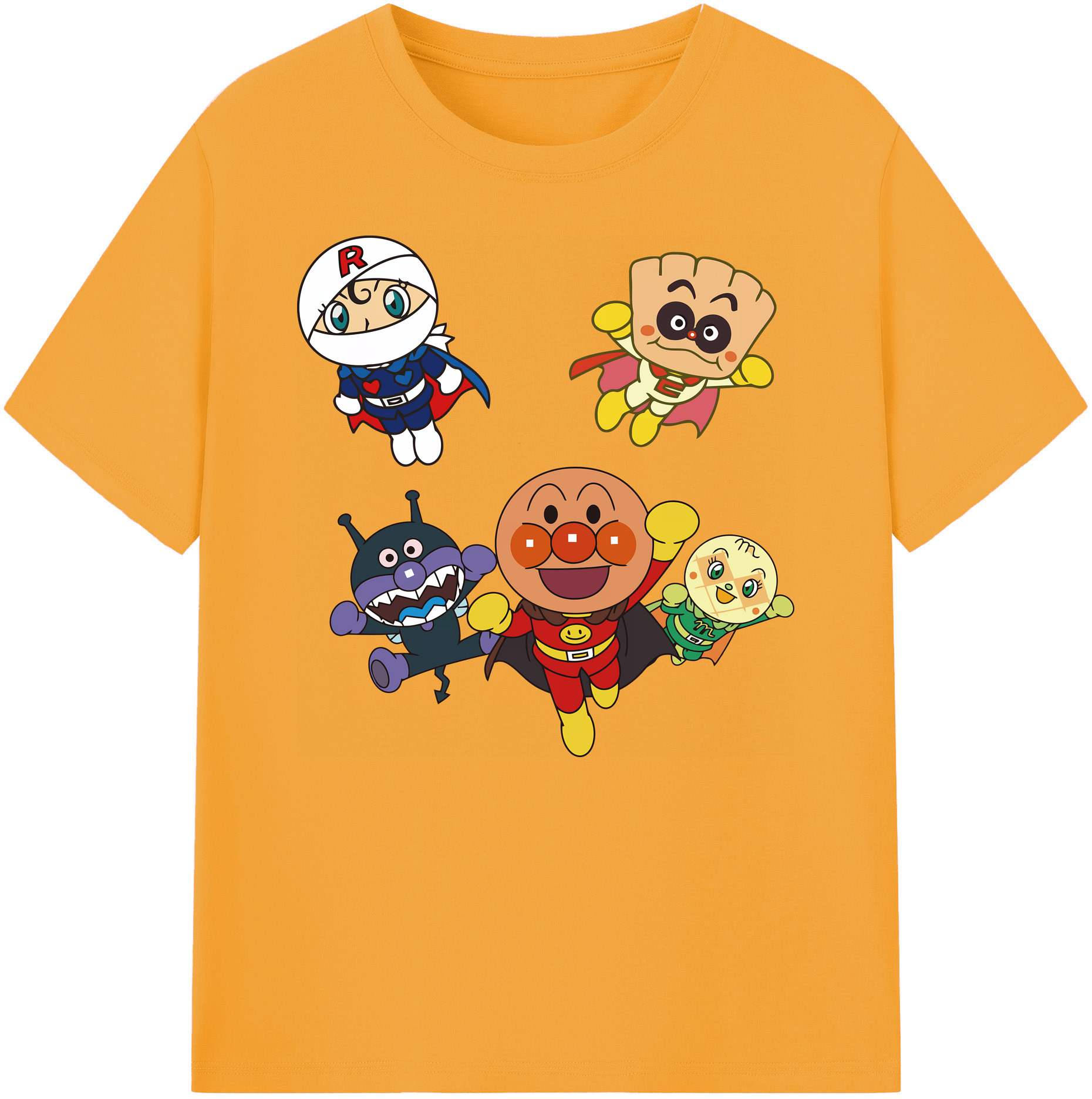（画像用） アンパンマン Anpanman 綿100％ メンズ半袖Tシャツ｜肌触りやわらか＆通気性