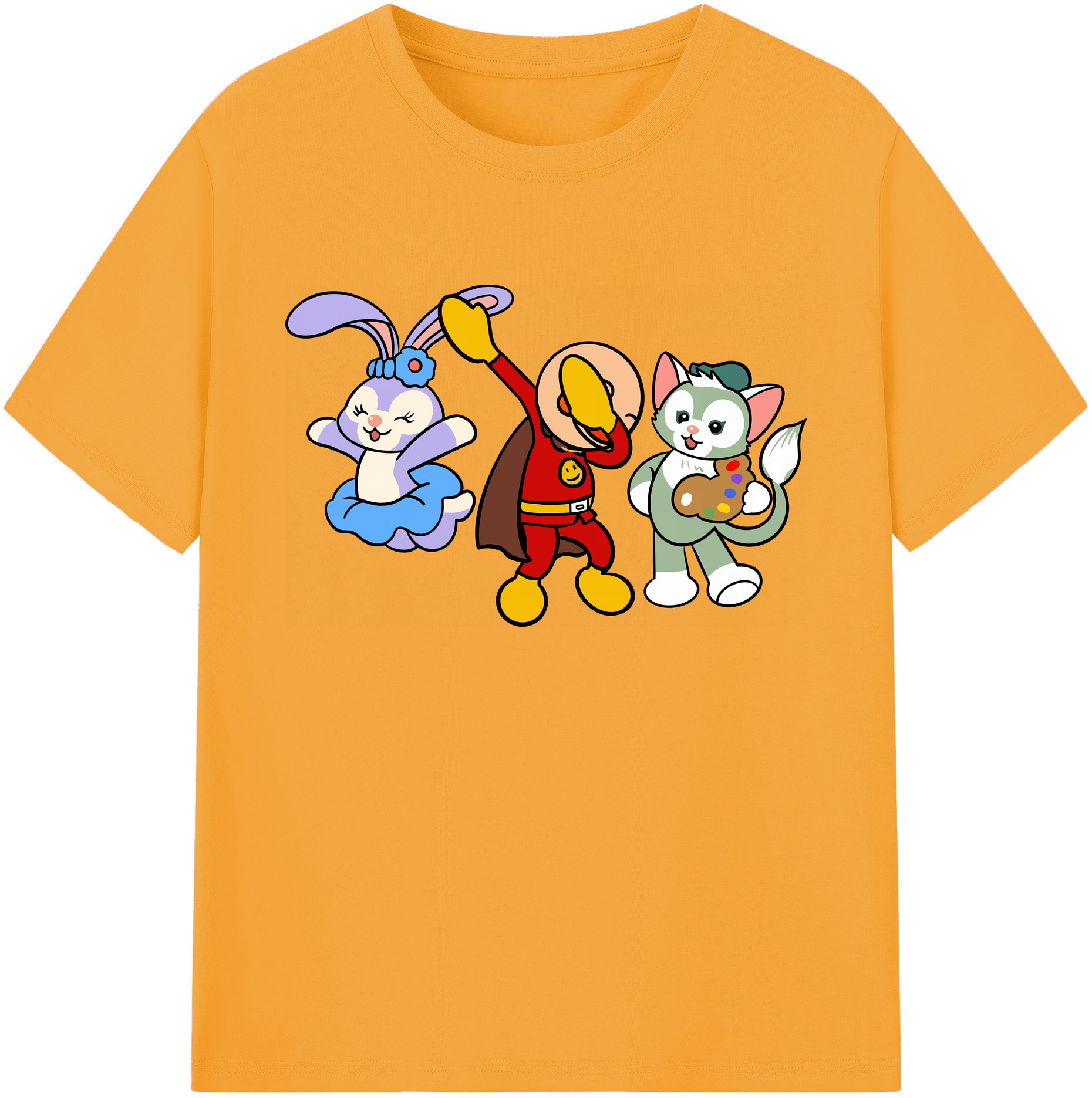 （画像用） アンパンマン Anpanman 綿100％ メンズ半袖Tシャツ｜肌触りやわらか＆通気性