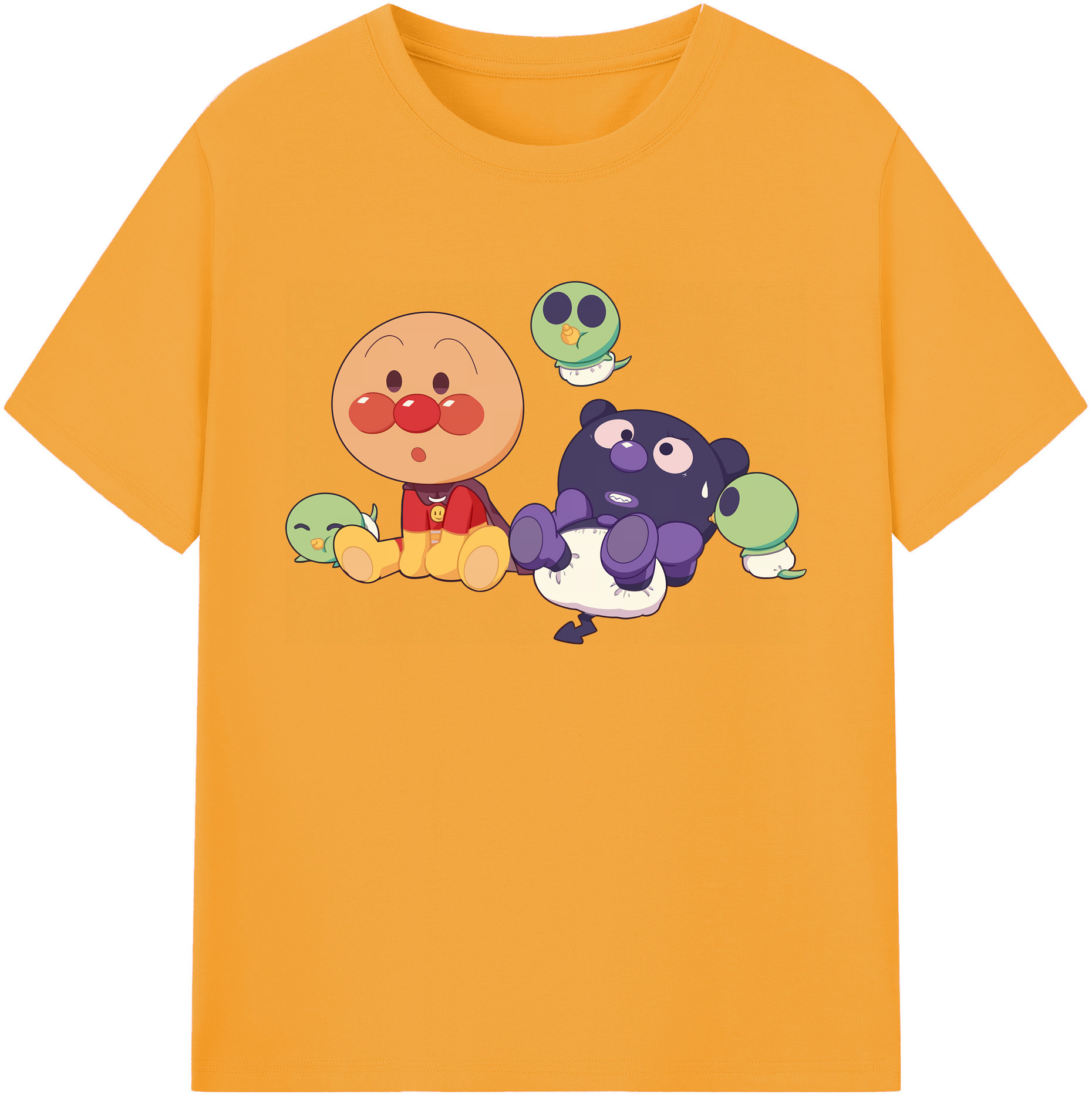 （画像用） アンパンマン Anpanman 綿100％ メンズ半袖Tシャツ｜肌触りやわらか＆通気性