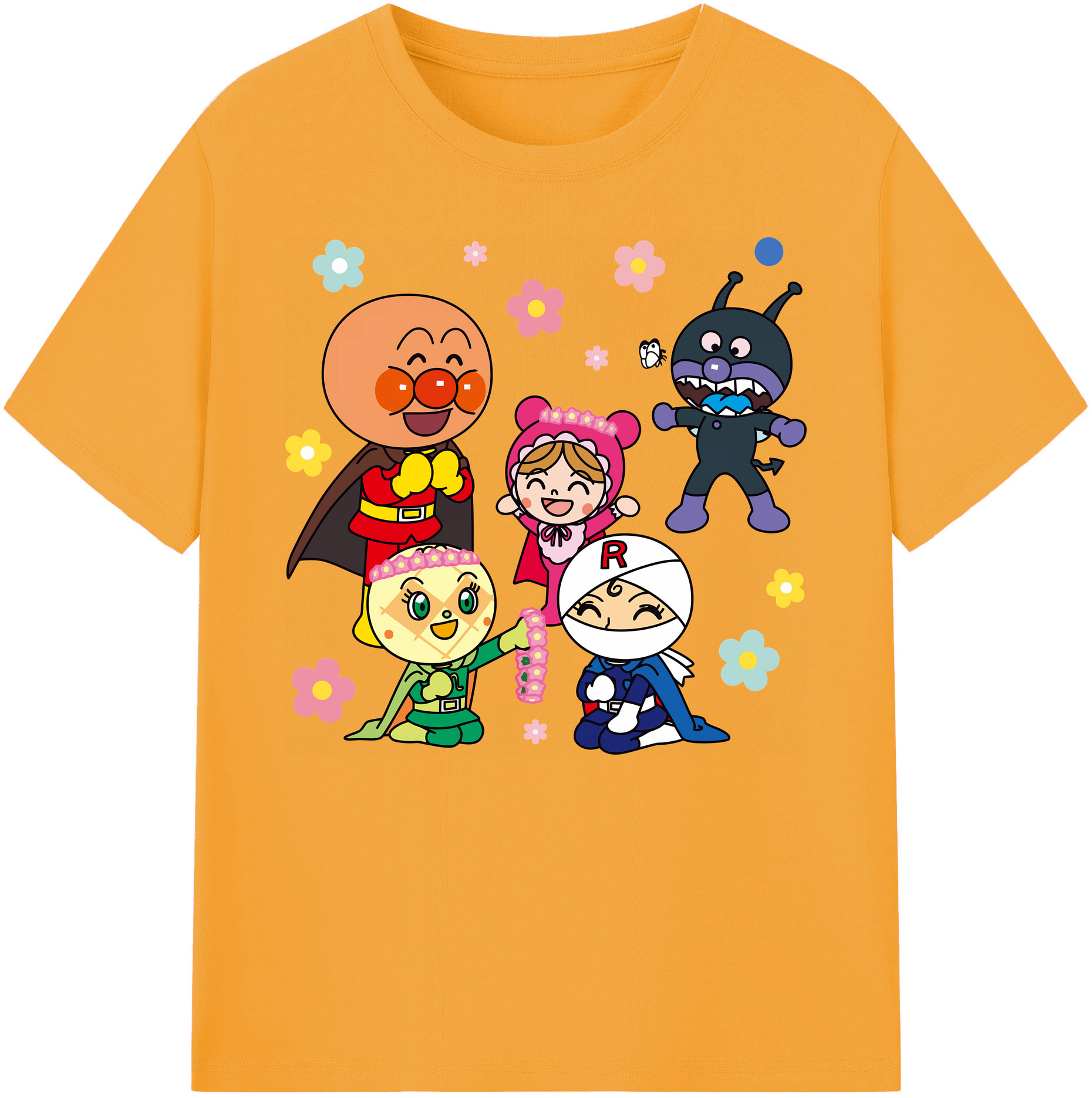 （画像用） アンパンマン Anpanman 綿100％ メンズ半袖Tシャツ｜肌触りやわらか＆通気性