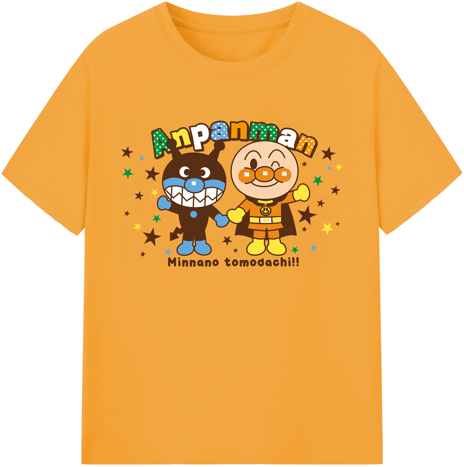 （画像用） アンパンマン Anpanman 綿100％ メンズ半袖Tシャツ｜肌触りやわらか＆通気性