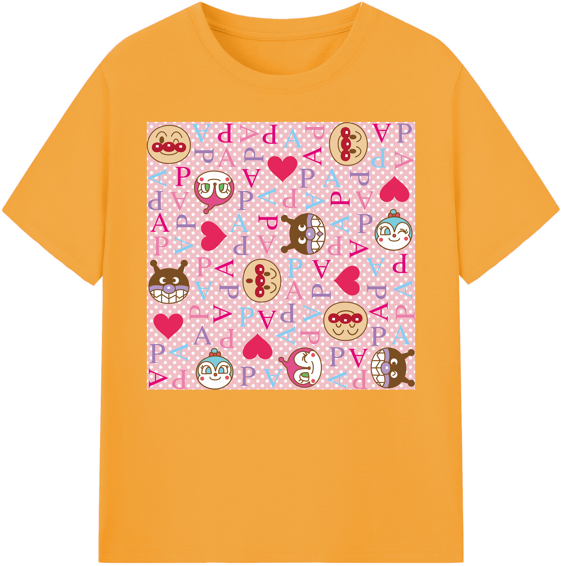 （画像用） アンパンマン Anpanman 綿100％ メンズ半袖Tシャツ｜肌触りやわらか＆通気性