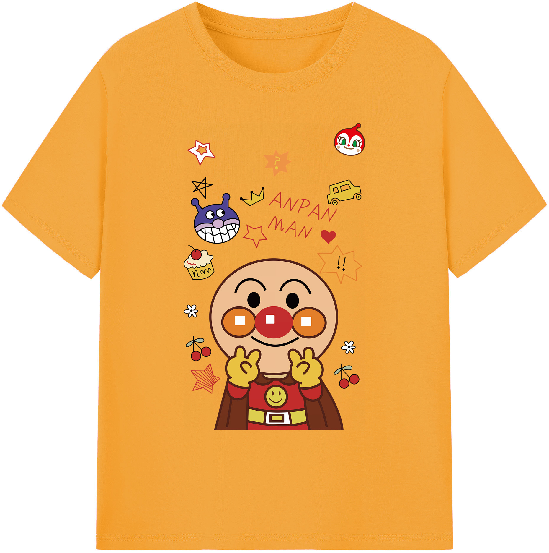 （画像用） アンパンマン Anpanman 綿100％ メンズ半袖Tシャツ｜肌触りやわらか＆通気性