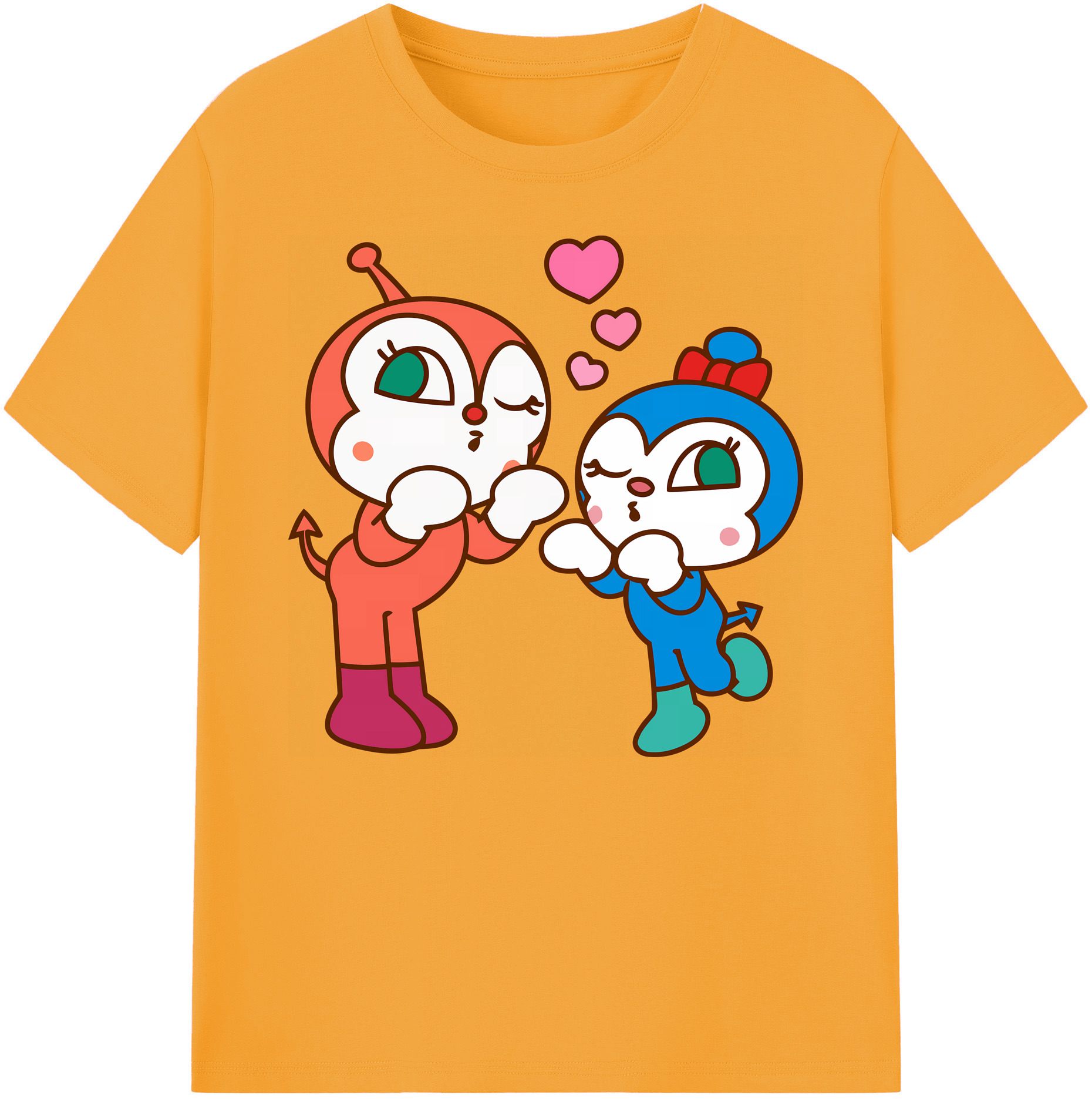 （画像用） アンパンマン Anpanman 綿100％ メンズ半袖Tシャツ｜肌触りやわらか＆通気性