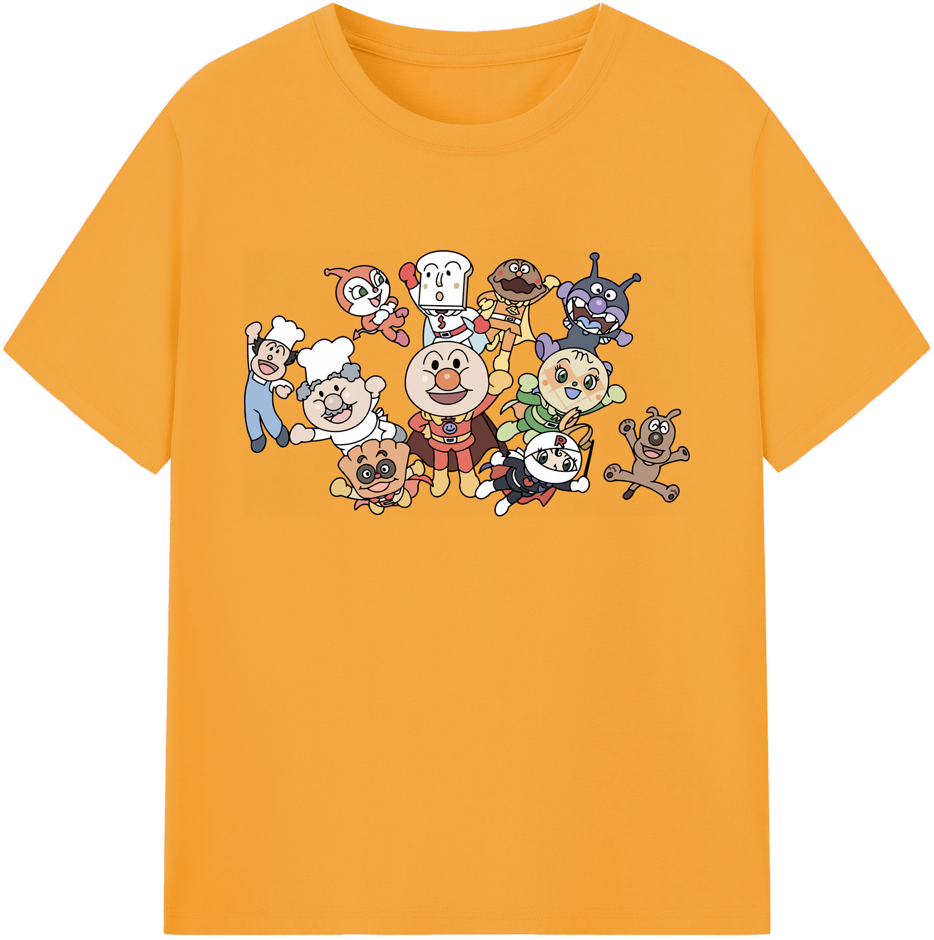 （画像用） アンパンマン Anpanman 綿100％ メンズ半袖Tシャツ｜肌触りやわらか＆通気性