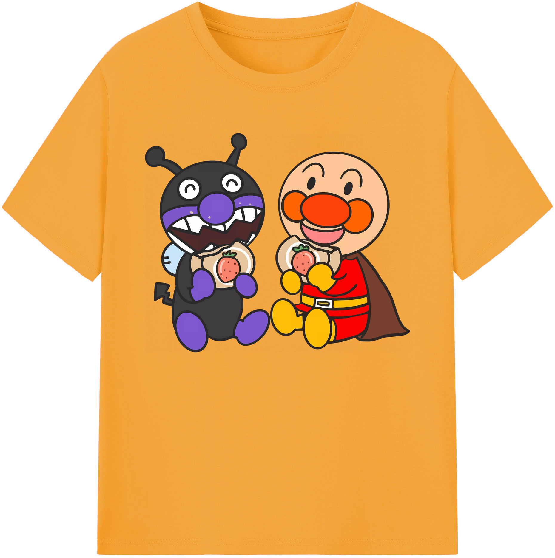 （画像用） アンパンマン Anpanman 綿100％ メンズ半袖Tシャツ｜肌触りやわらか＆通気性