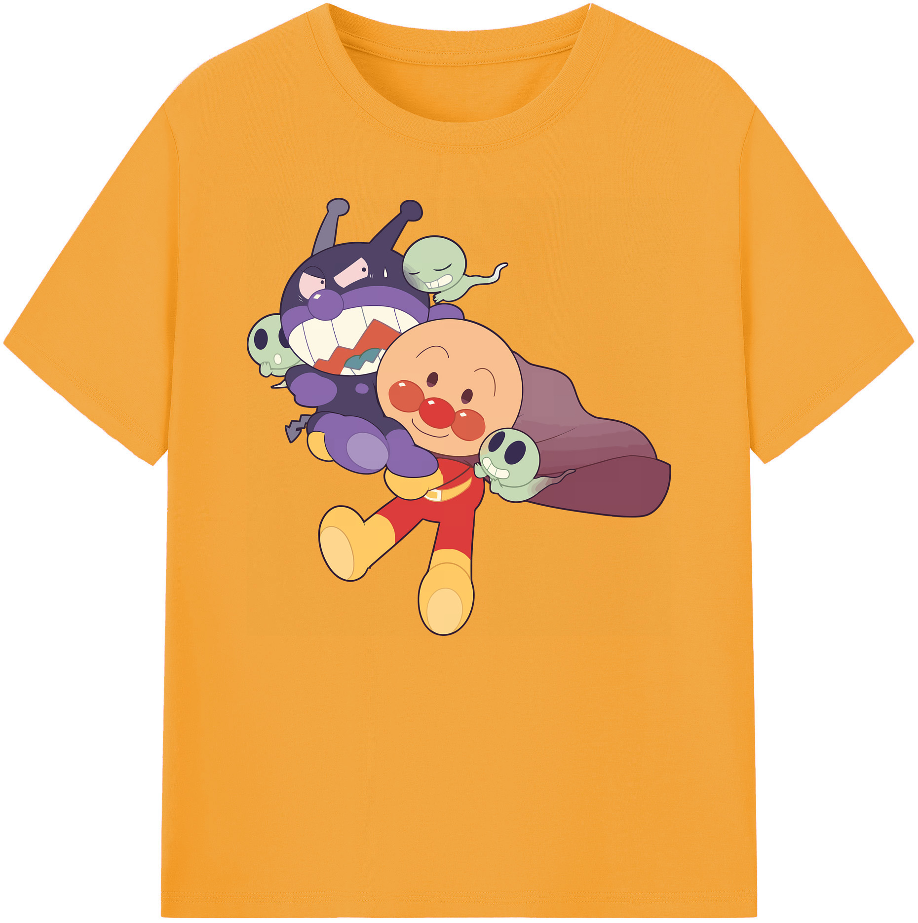 （画像用） アンパンマン Anpanman 綿100％ メンズ半袖Tシャツ｜肌触りやわらか＆通気性