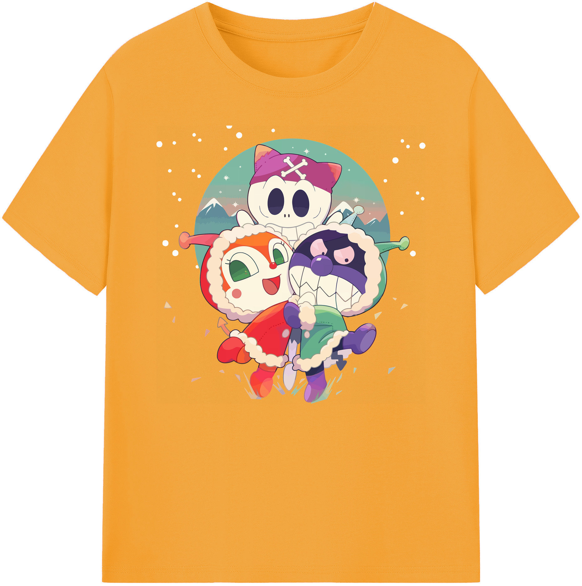 （画像用） アンパンマン Anpanman 綿100％ メンズ半袖Tシャツ｜肌触りやわらか＆通気性