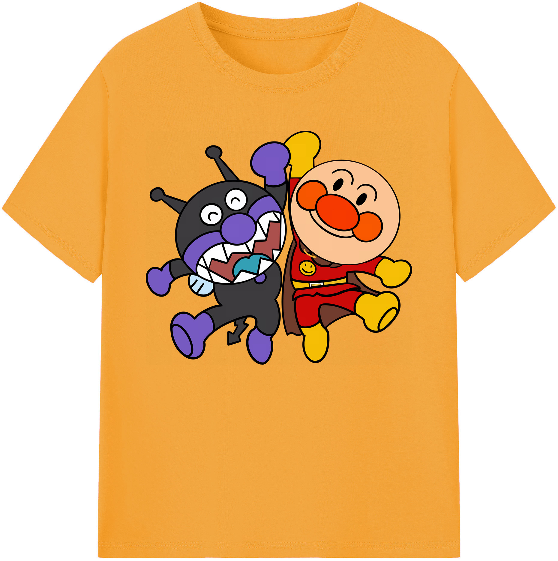（画像用） アンパンマン Anpanman 綿100％ メンズ半袖Tシャツ｜肌触りやわらか＆通気性