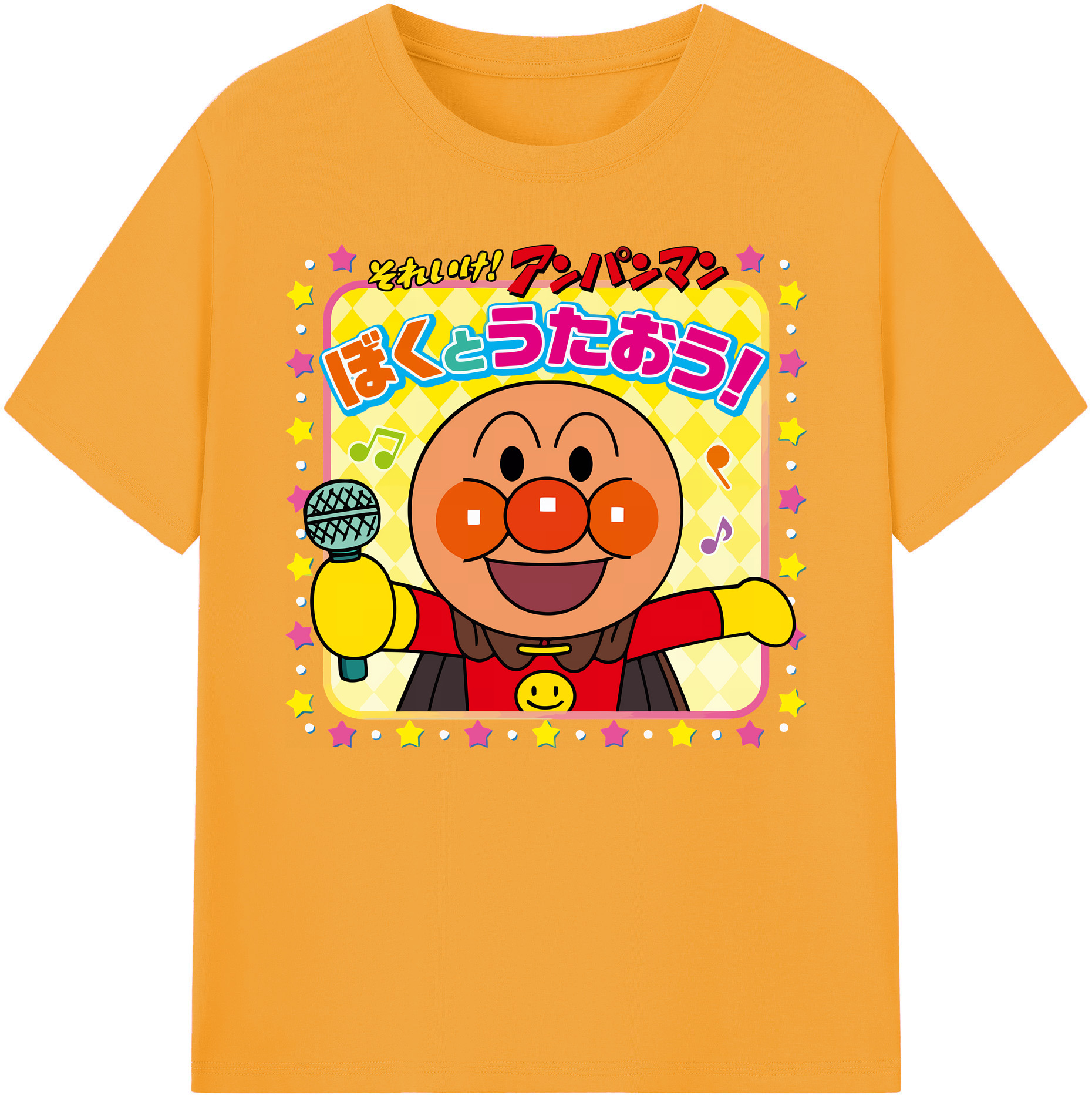 （画像用） アンパンマン Anpanman 綿100％ メンズ半袖Tシャツ｜肌触りやわらか＆通気性