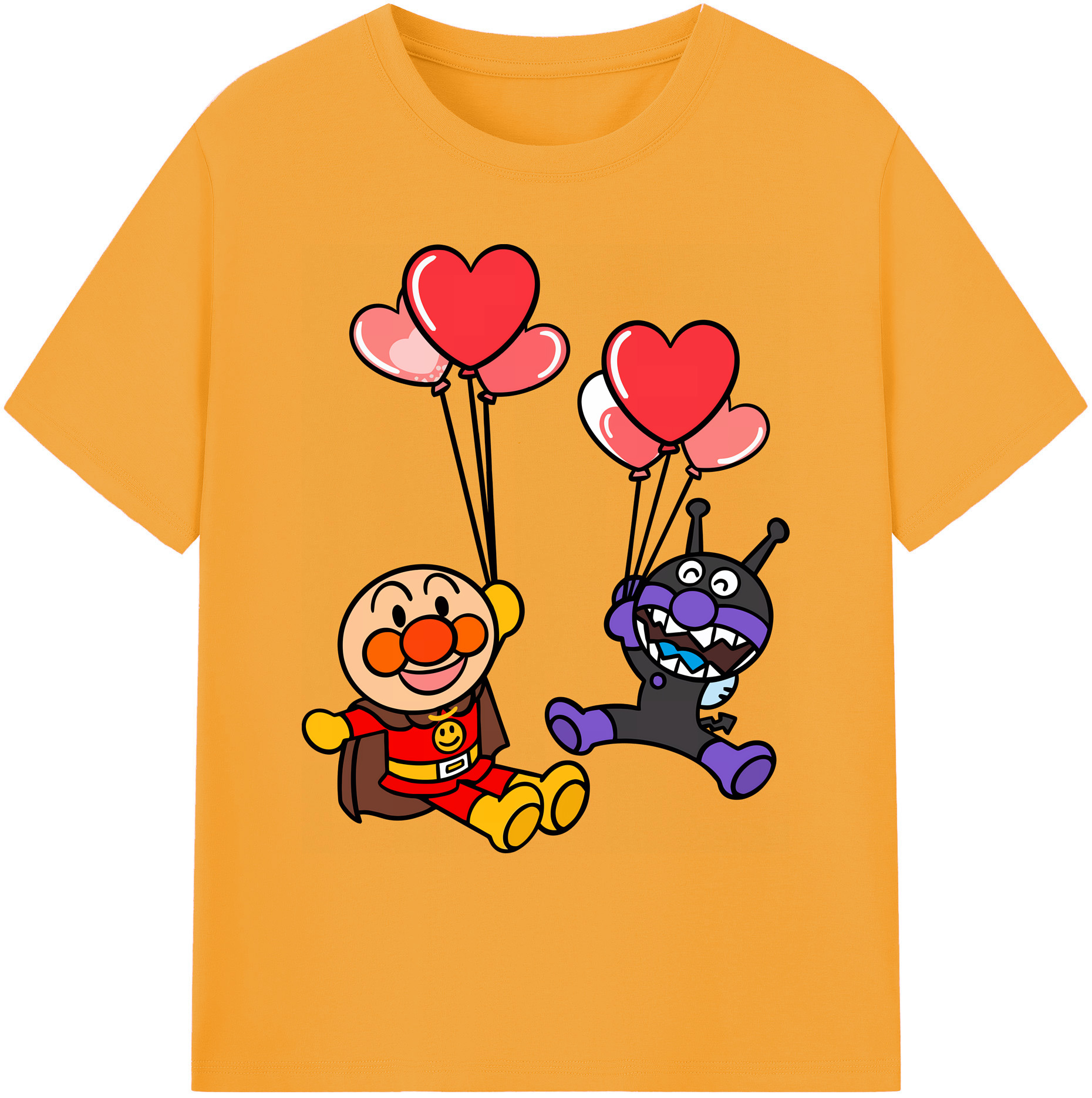 （画像用） アンパンマン Anpanman 綿100％ メンズ半袖Tシャツ｜肌触りやわらか＆通気性