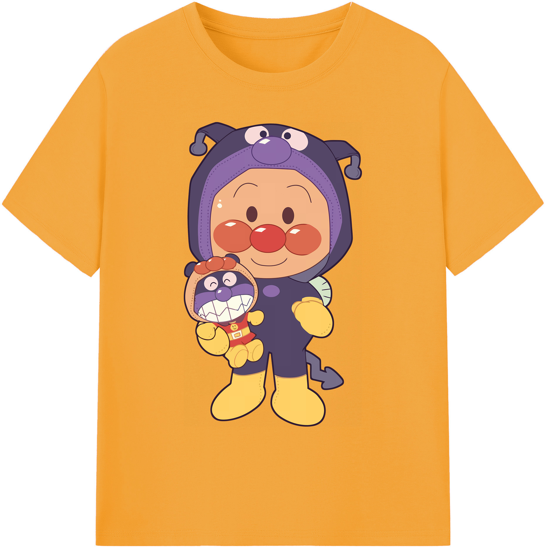 （画像用） アンパンマン Anpanman 綿100％ メンズ半袖Tシャツ｜肌触りやわらか＆通気性