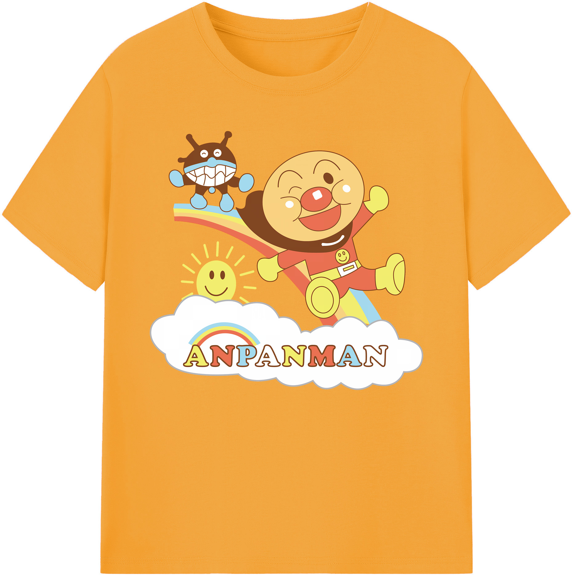 （画像用） アンパンマン Anpanman 綿100％ メンズ半袖Tシャツ｜肌触りやわらか＆通気性