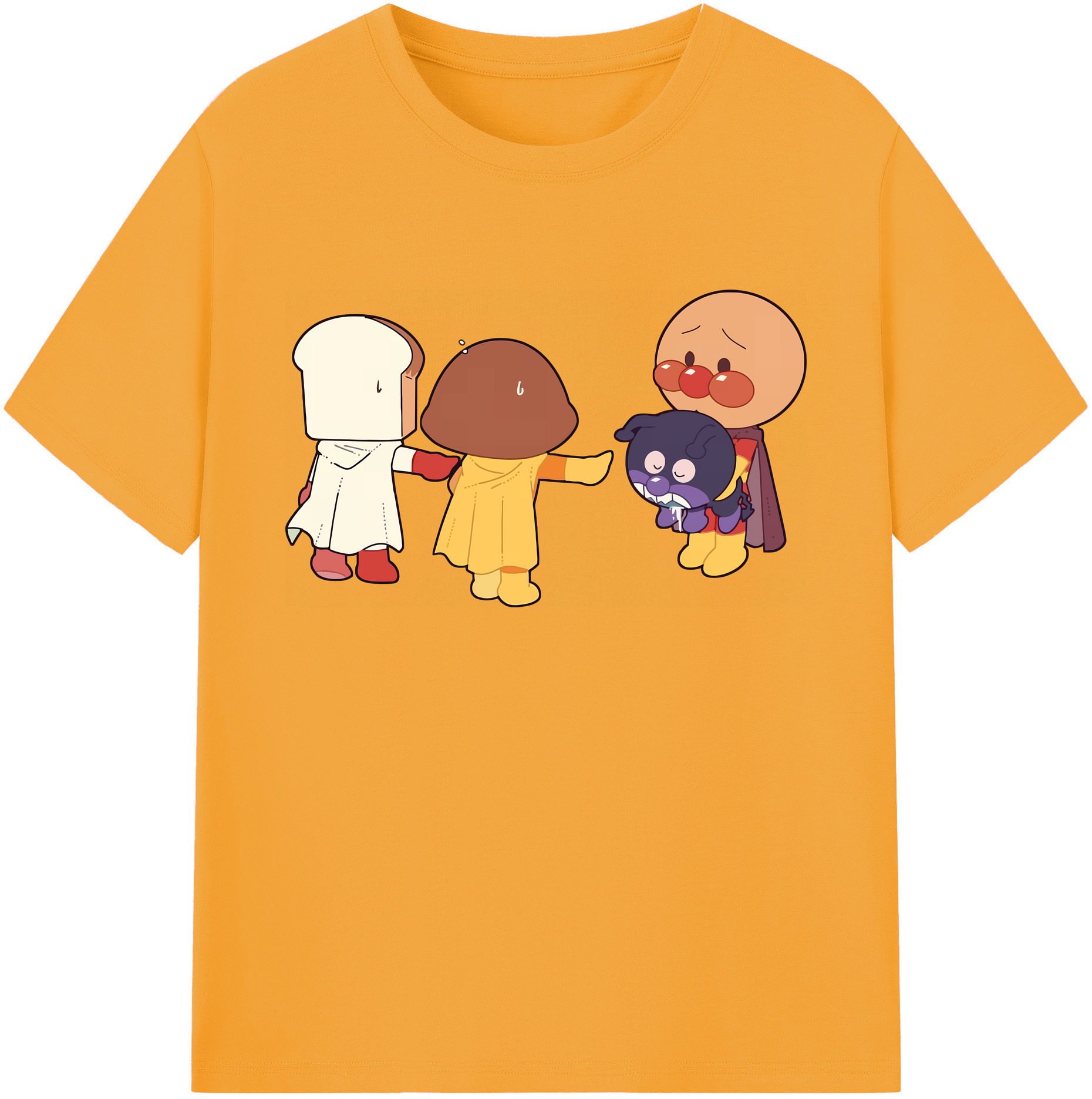 （画像用） アンパンマン Anpanman 綿100％ メンズ半袖Tシャツ｜肌触りやわらか＆通気性