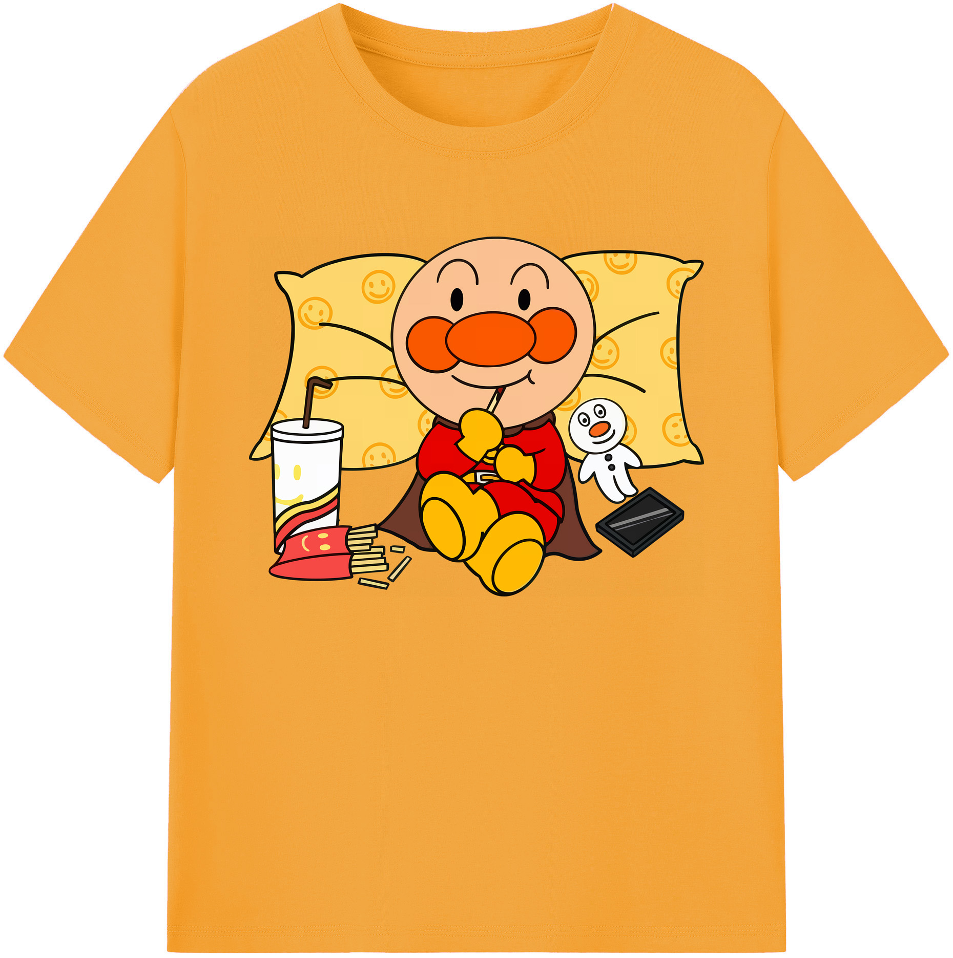 （画像用） アンパンマン Anpanman 綿100％ メンズ半袖Tシャツ｜肌触りやわらか＆通気性