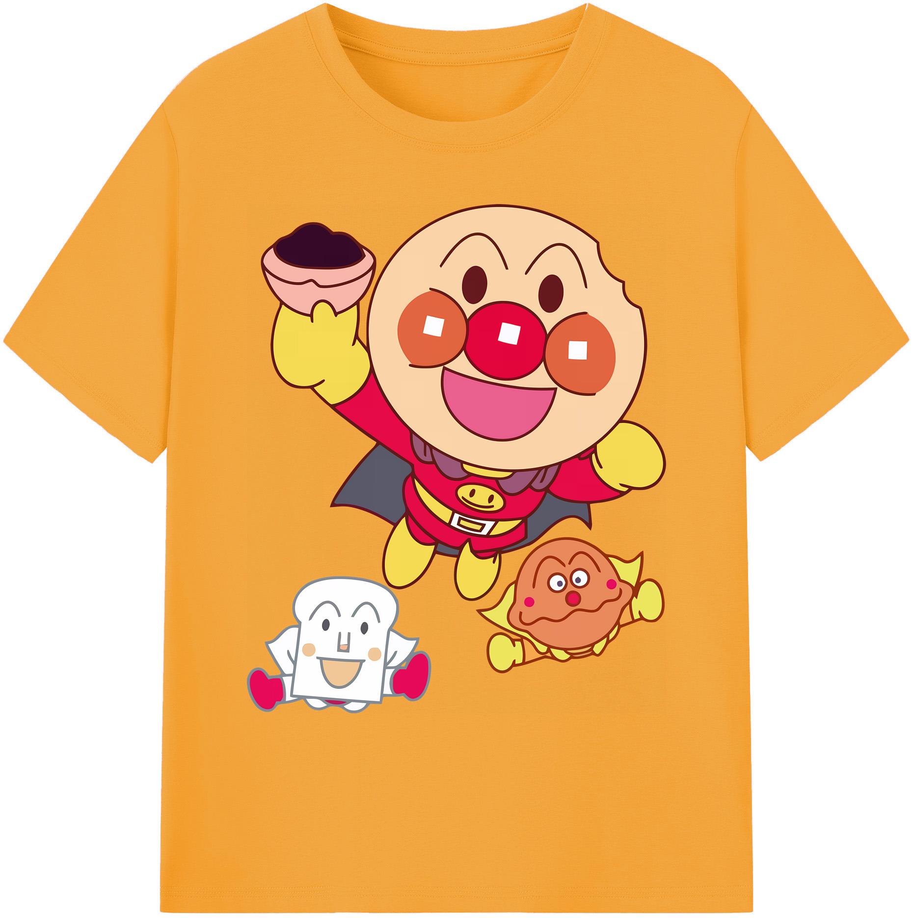 （画像用） アンパンマン Anpanman 綿100％ メンズ半袖Tシャツ｜肌触りやわらか＆通気性