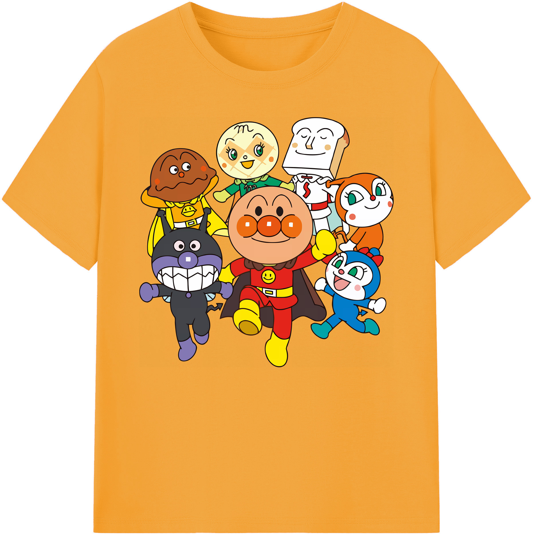 （画像用） アンパンマン Anpanman 綿100％ メンズ半袖Tシャツ｜肌触りやわらか＆通気性