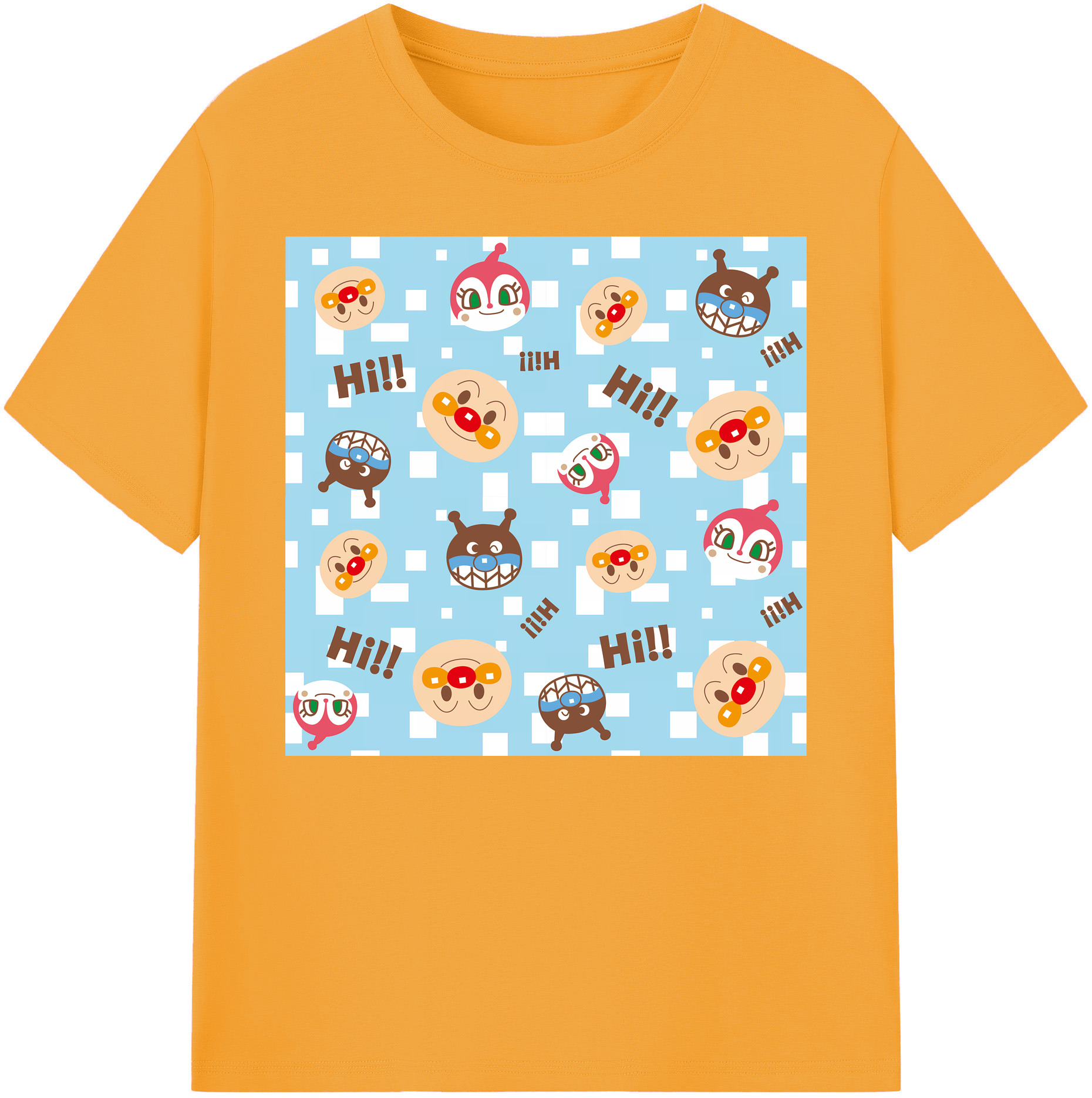 （画像用） アンパンマン Anpanman 綿100％ メンズ半袖Tシャツ｜肌触りやわらか＆通気性