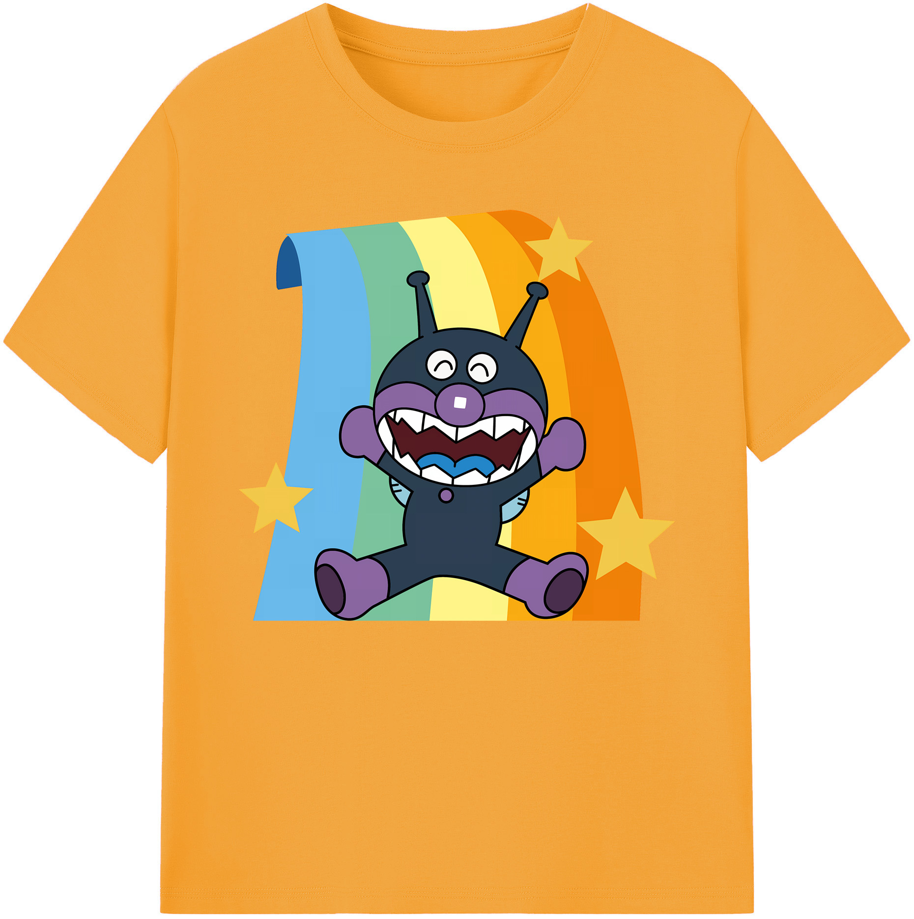 （画像用） アンパンマン Anpanman 綿100％ メンズ半袖Tシャツ｜肌触りやわらか＆通気性