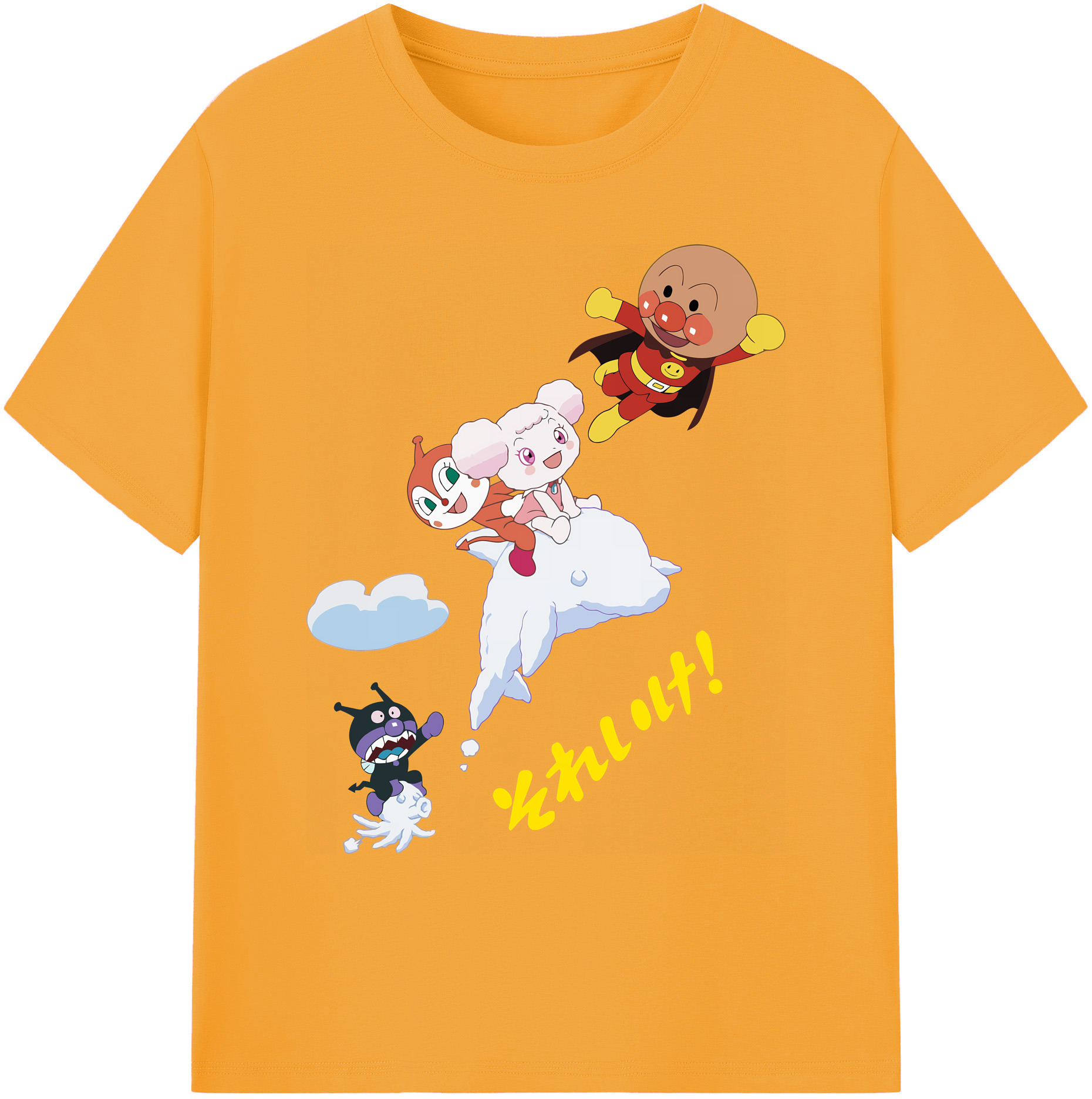 （画像用） アンパンマン Anpanman 綿100％ メンズ半袖Tシャツ｜肌触りやわらか＆通気性