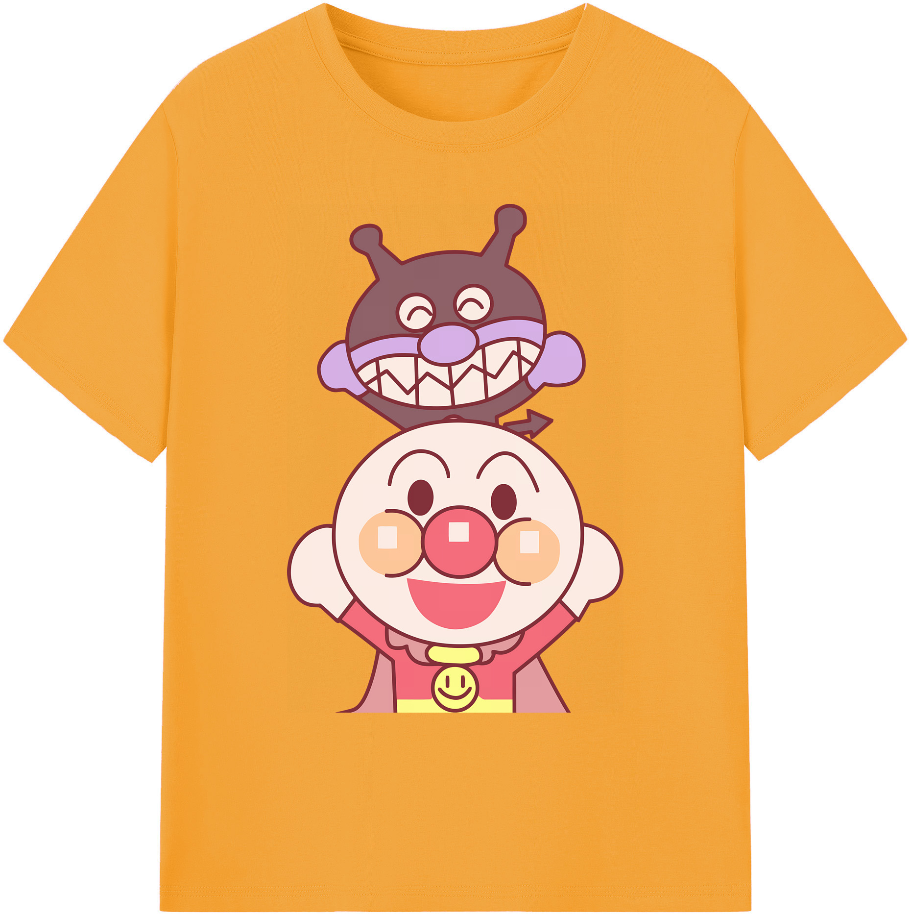 （画像用） アンパンマン Anpanman 綿100％ メンズ半袖Tシャツ｜肌触りやわらか＆通気性
