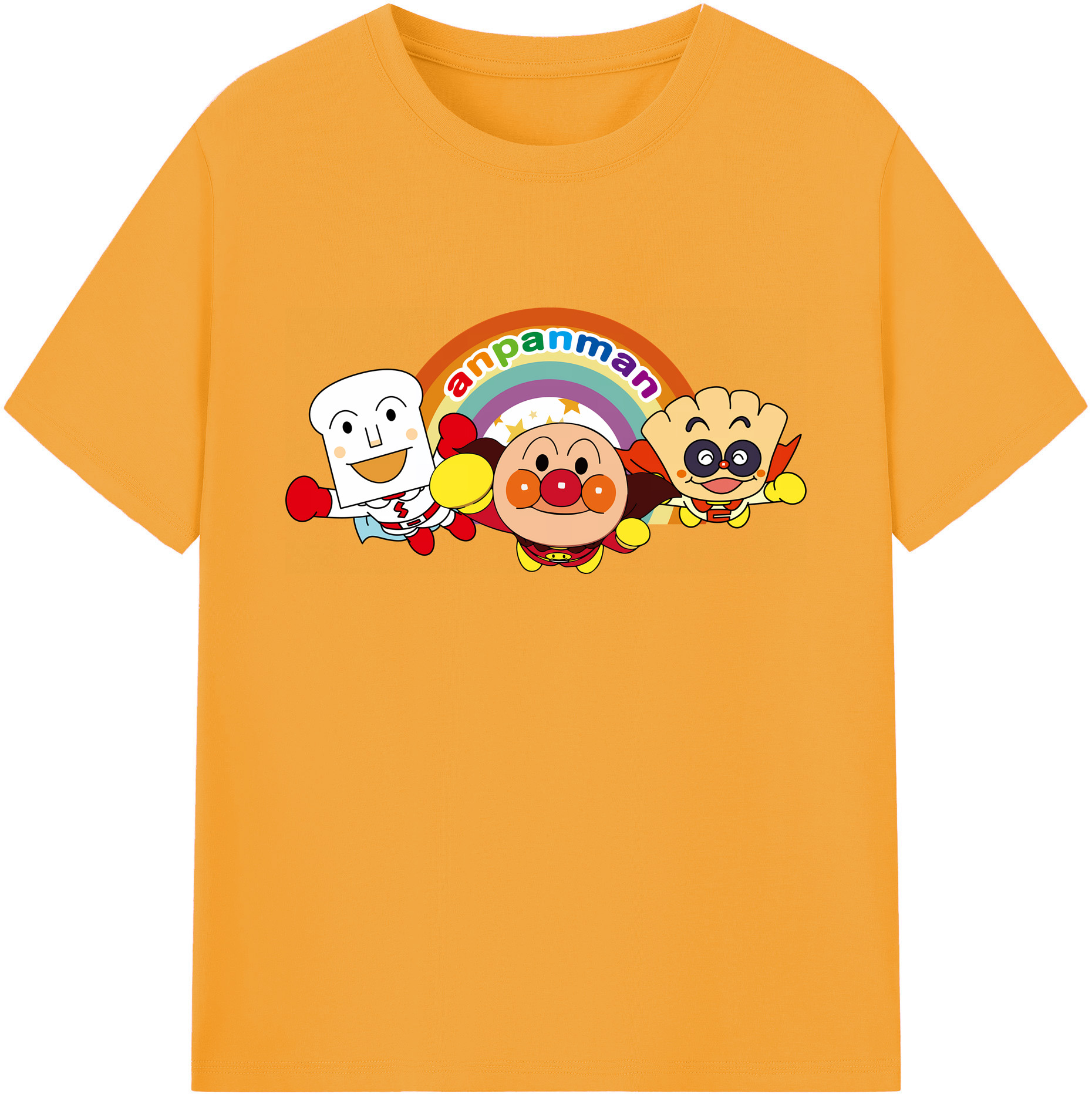 （画像用） アンパンマン Anpanman 綿100％ メンズ半袖Tシャツ｜肌触りやわらか＆通気性