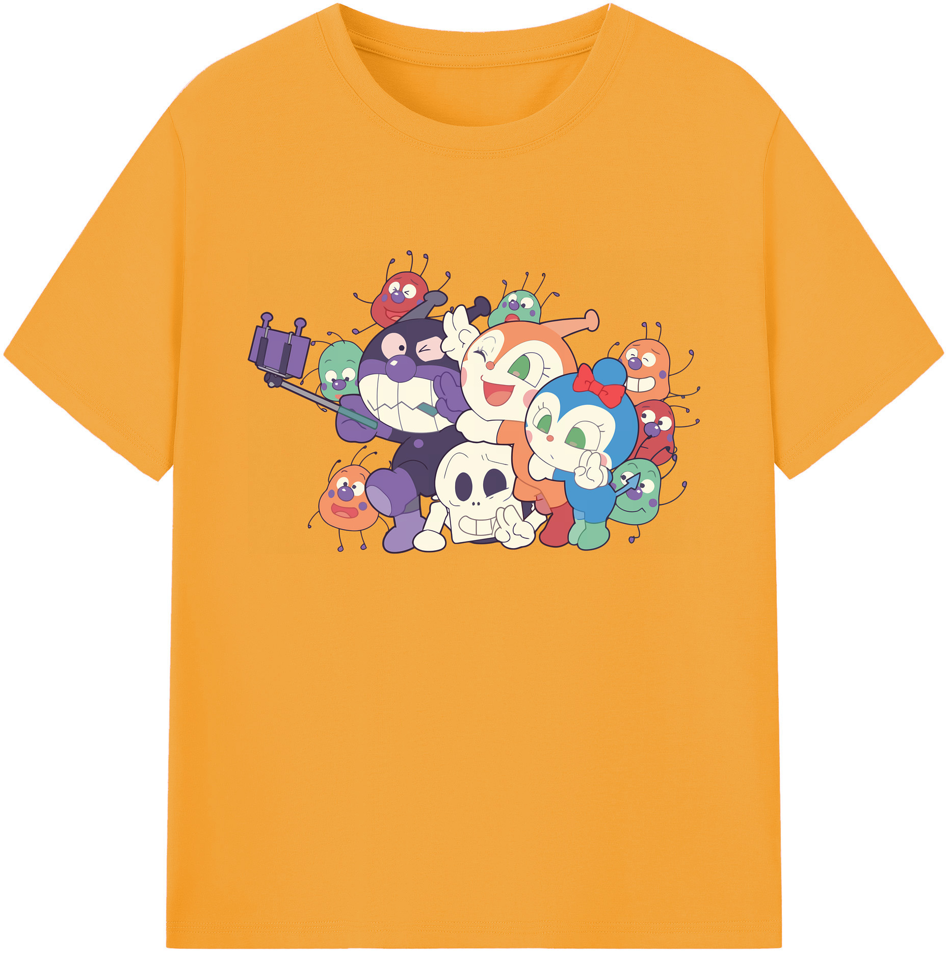 （画像用） アンパンマン Anpanman 綿100％ メンズ半袖Tシャツ｜肌触りやわらか＆通気性