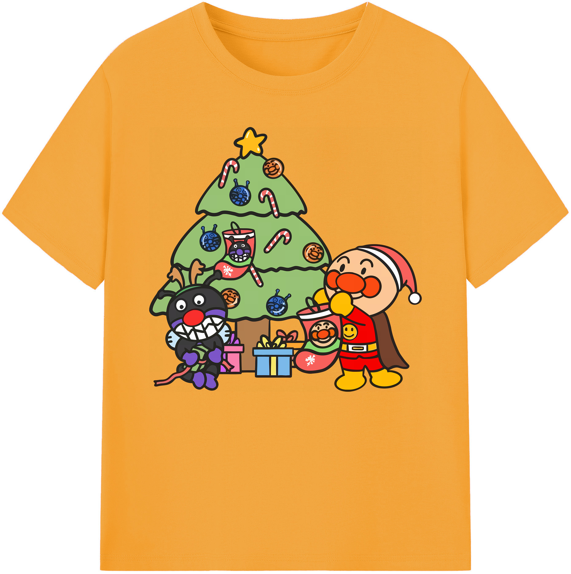 （画像用） アンパンマン Anpanman 綿100％ メンズ半袖Tシャツ｜肌触りやわらか＆通気性
