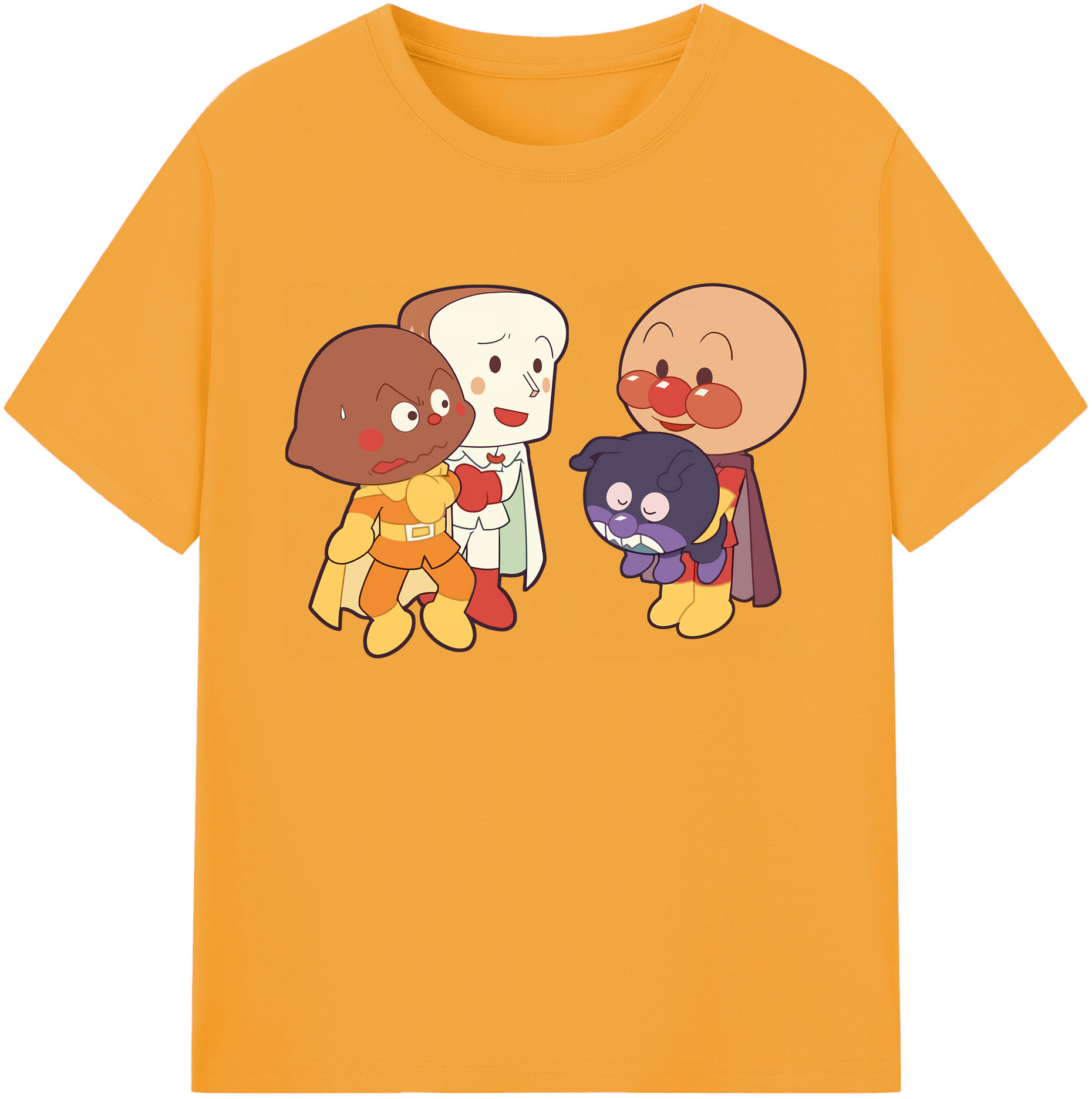 （画像用） アンパンマン Anpanman 綿100％ メンズ半袖Tシャツ｜肌触りやわらか＆通気性