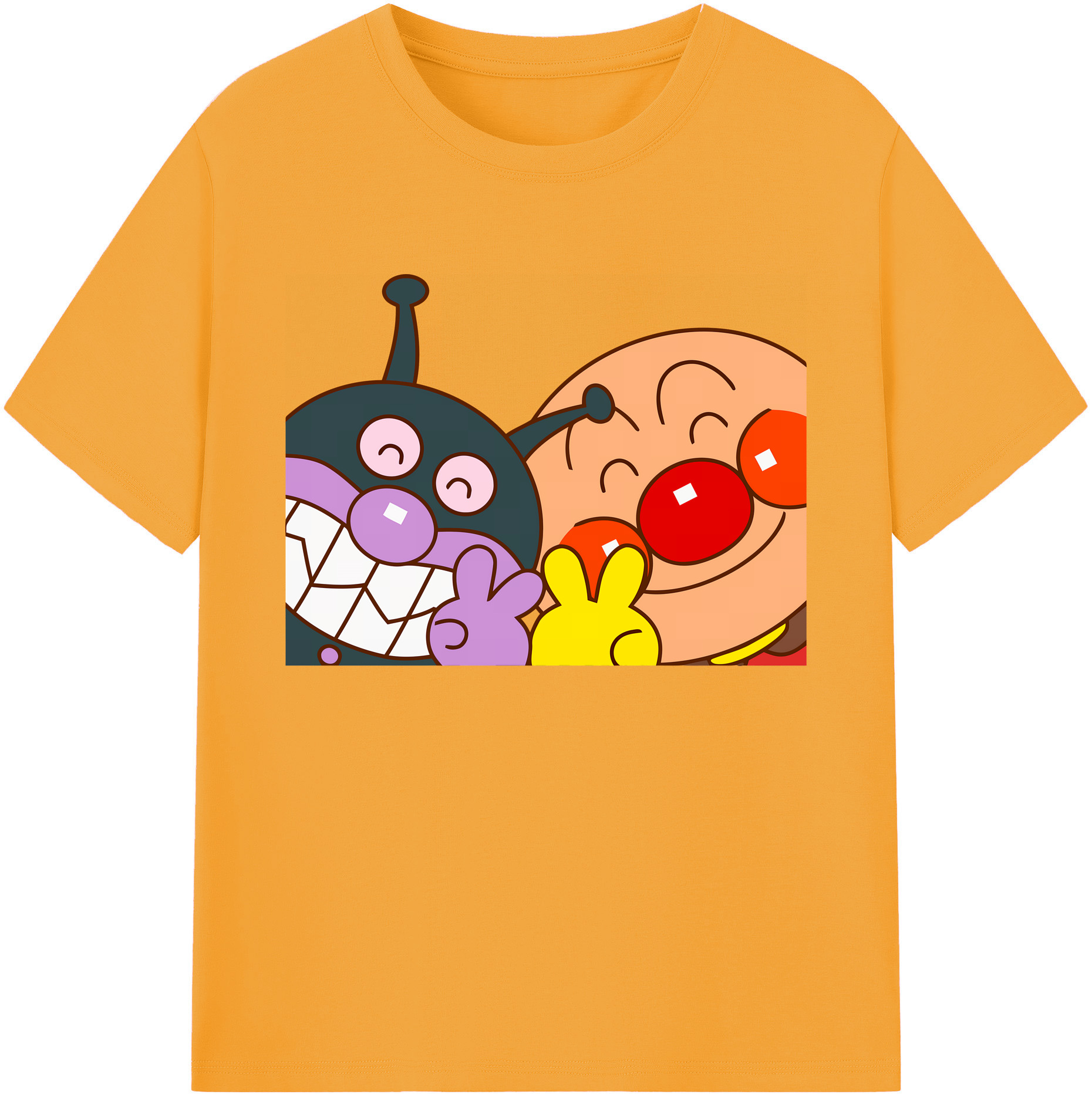 （画像用） アンパンマン Anpanman 綿100％ メンズ半袖Tシャツ｜肌触りやわらか＆通気性